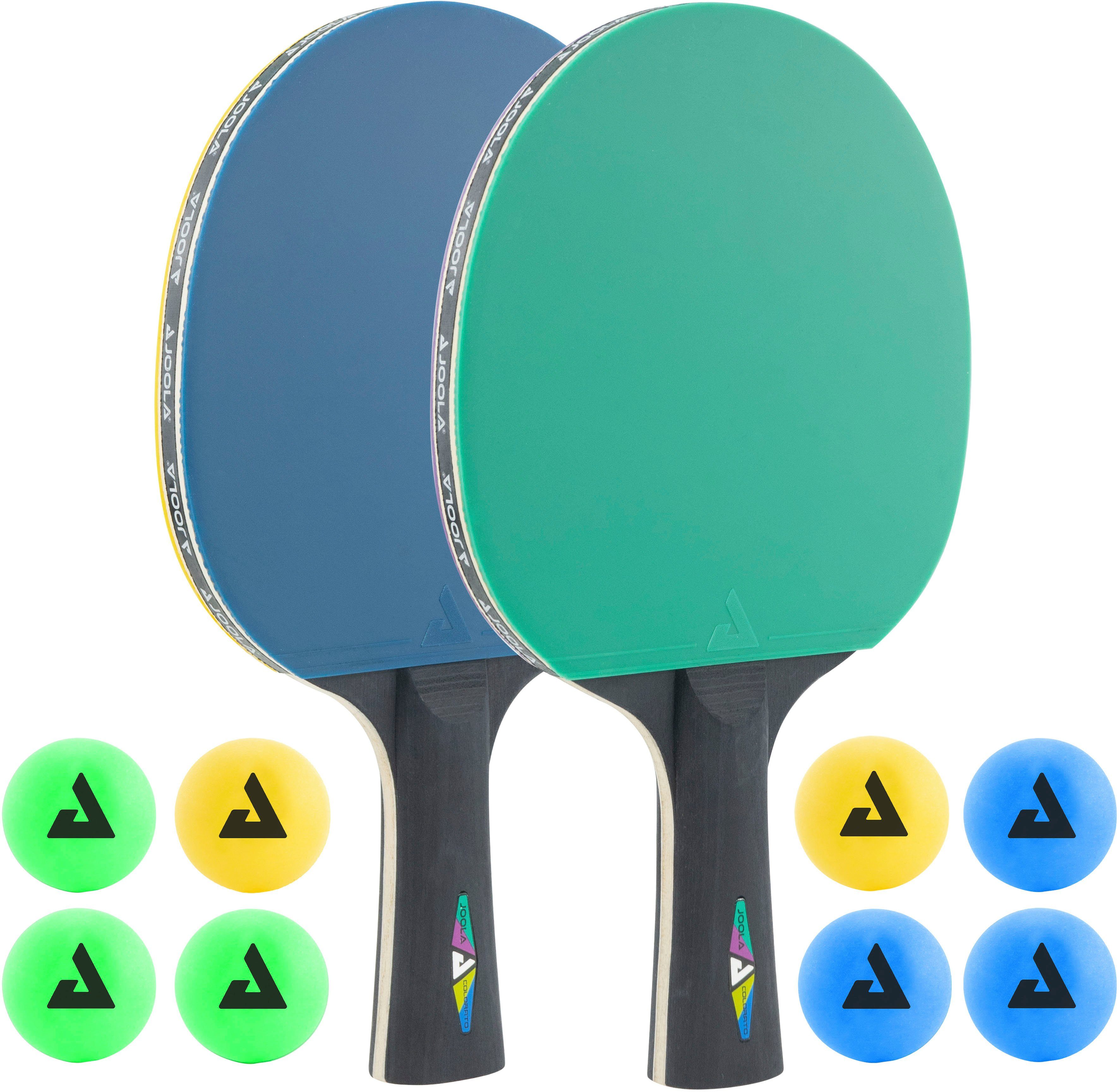 Tischtennisschlägerset-Colorato 10-tlg) Joola Tischtennisschläger (Set,