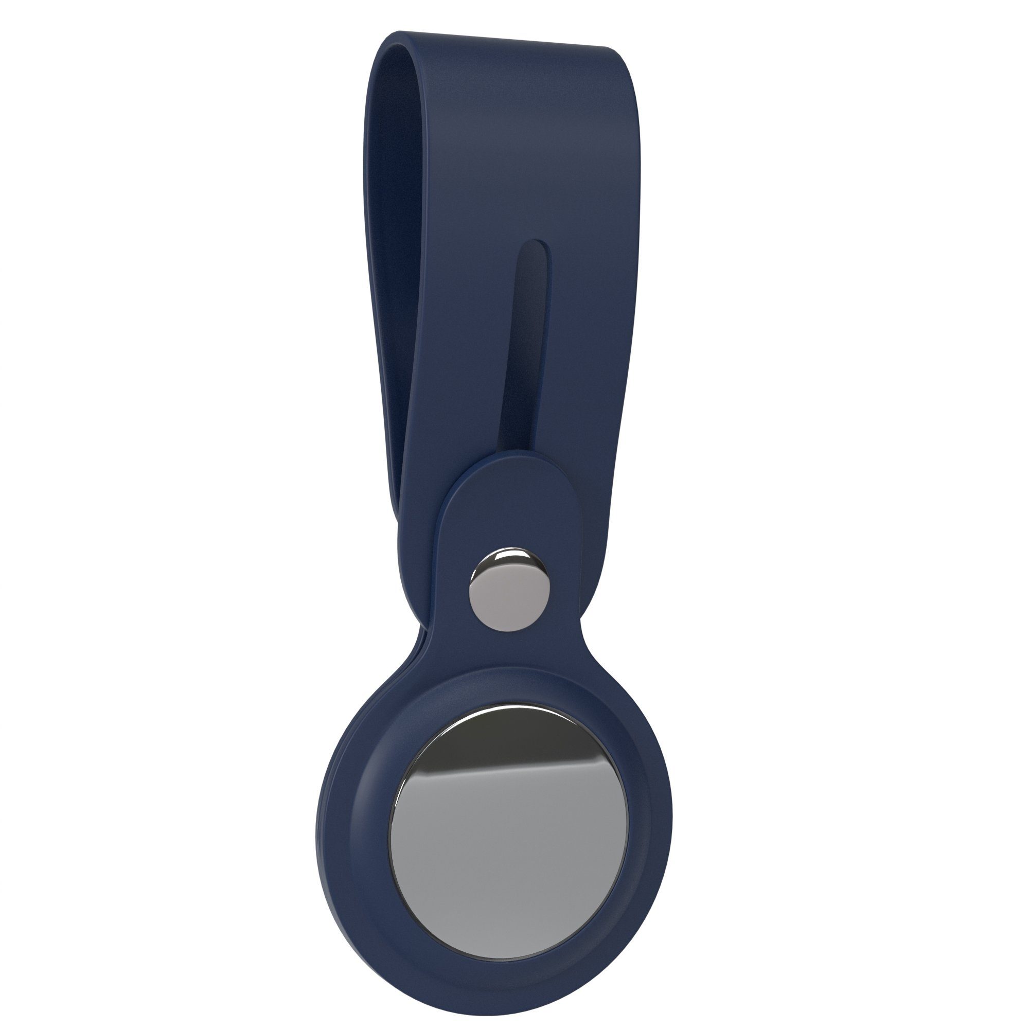 EAZY Blau CASE Kratzfeste Airtags Anhänger Nacht aus Silikon Apple Schlüsselanhänger Schlüsselring Hülle kompatibel mit Tasche AirTag,