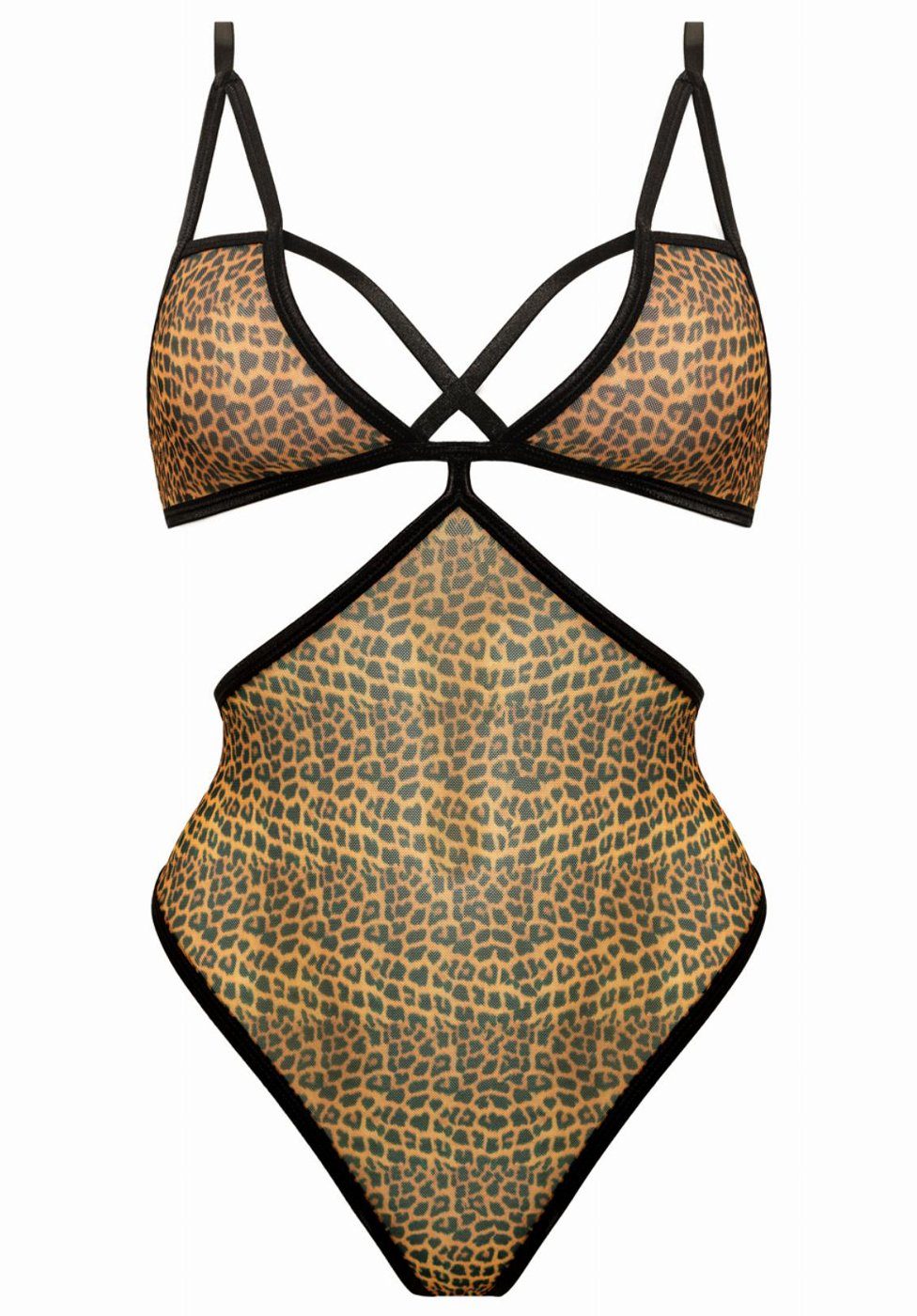 Panthra Stringbody Body mit Leopardenmuster