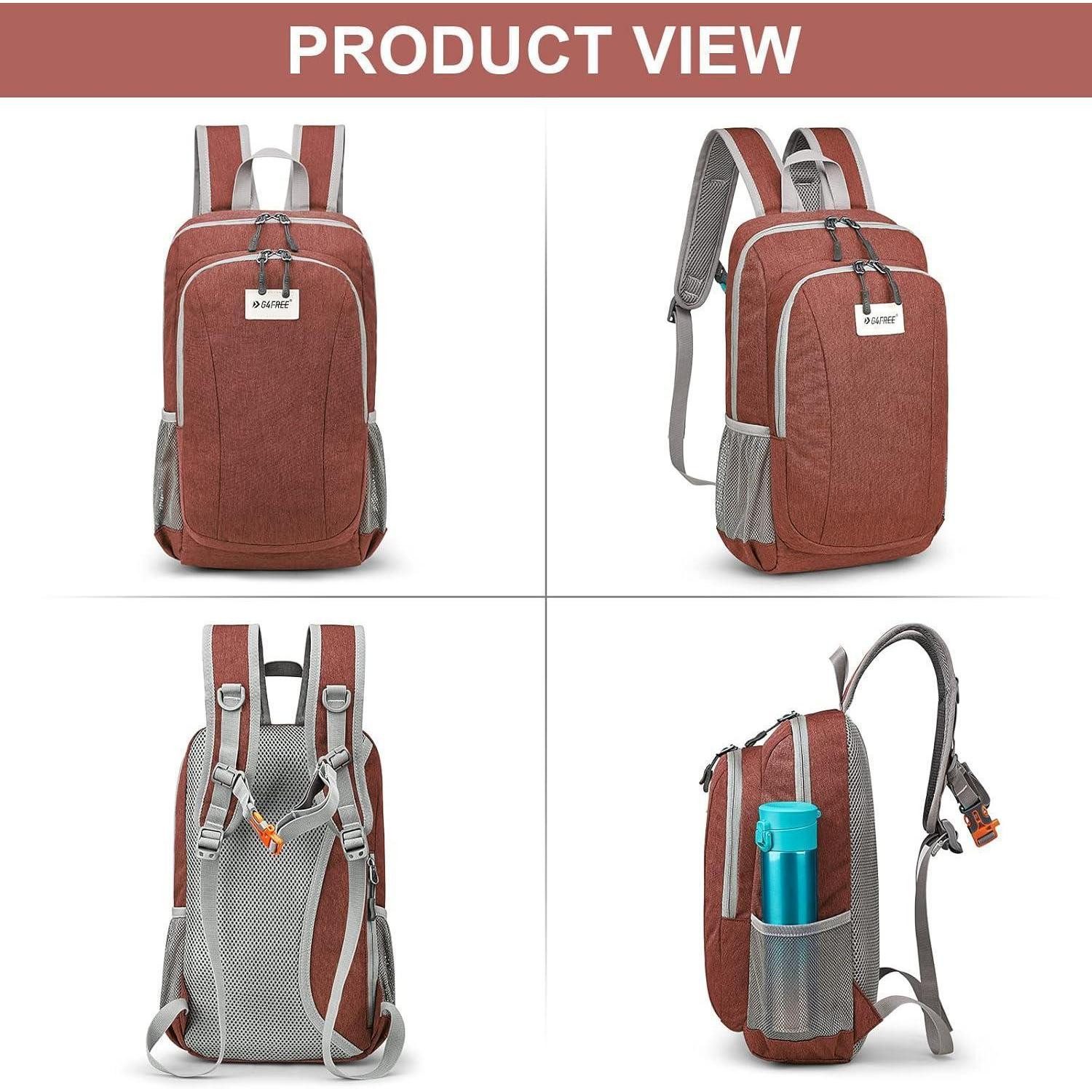 LuxusKollektion Minirucksack 10L Mini Daypack Tagesrucksack Mehrzweck Wanderrucksack Rot Unsiex