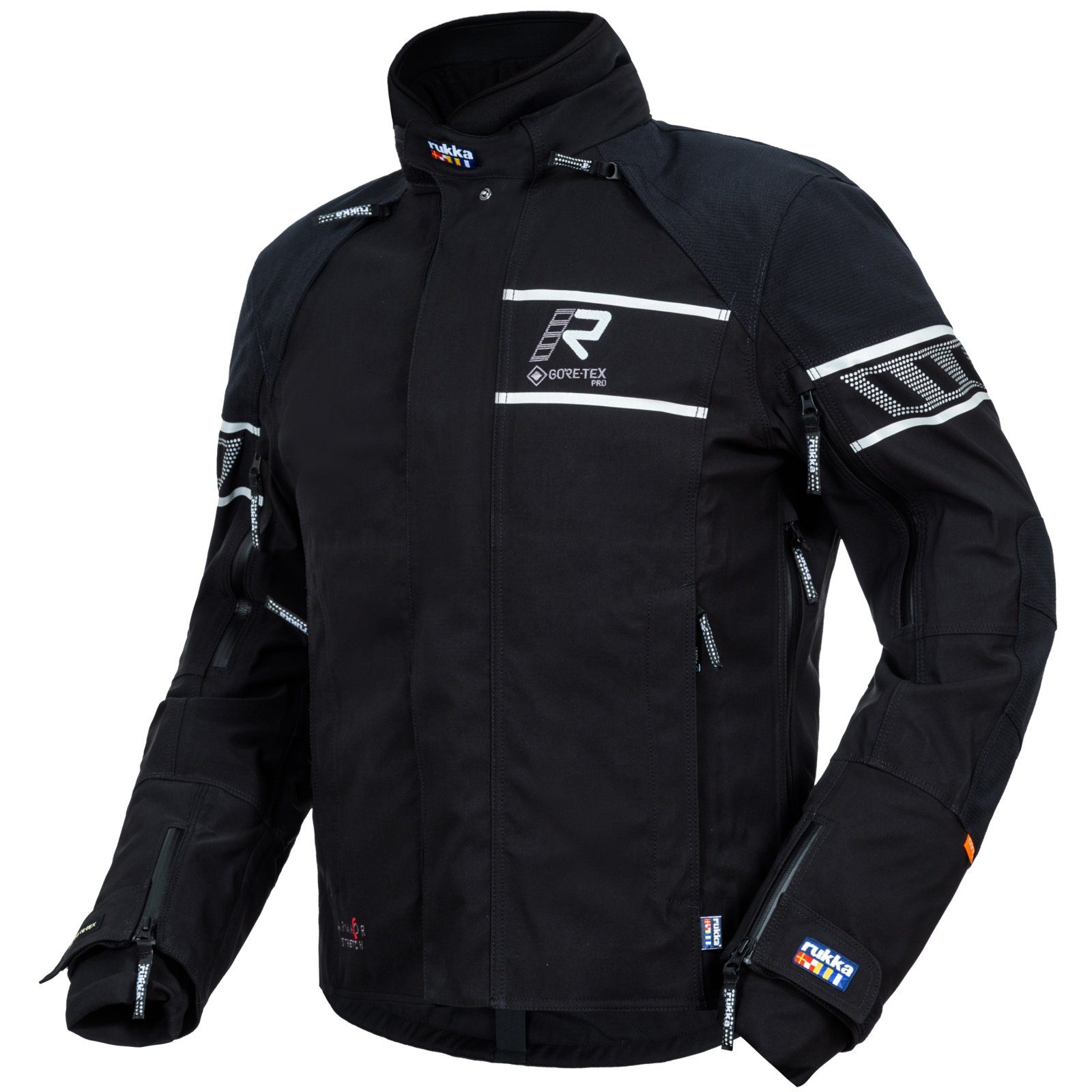 Motorradjacke Rukka Rapto-R Jacke schwarz / silber Herren