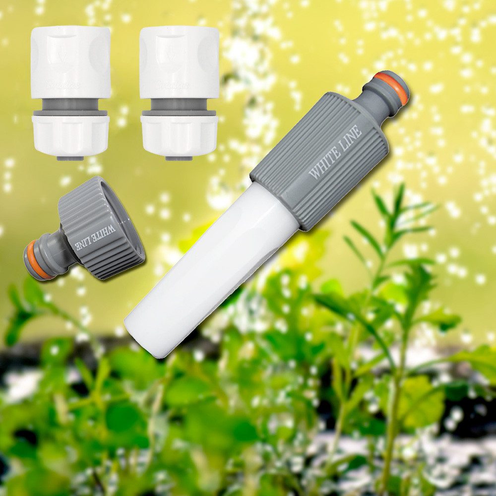Schlauchadapter Gartenschlauch Anschluss-Set 1/2 Zoll 13mm Garnitur Zubehör