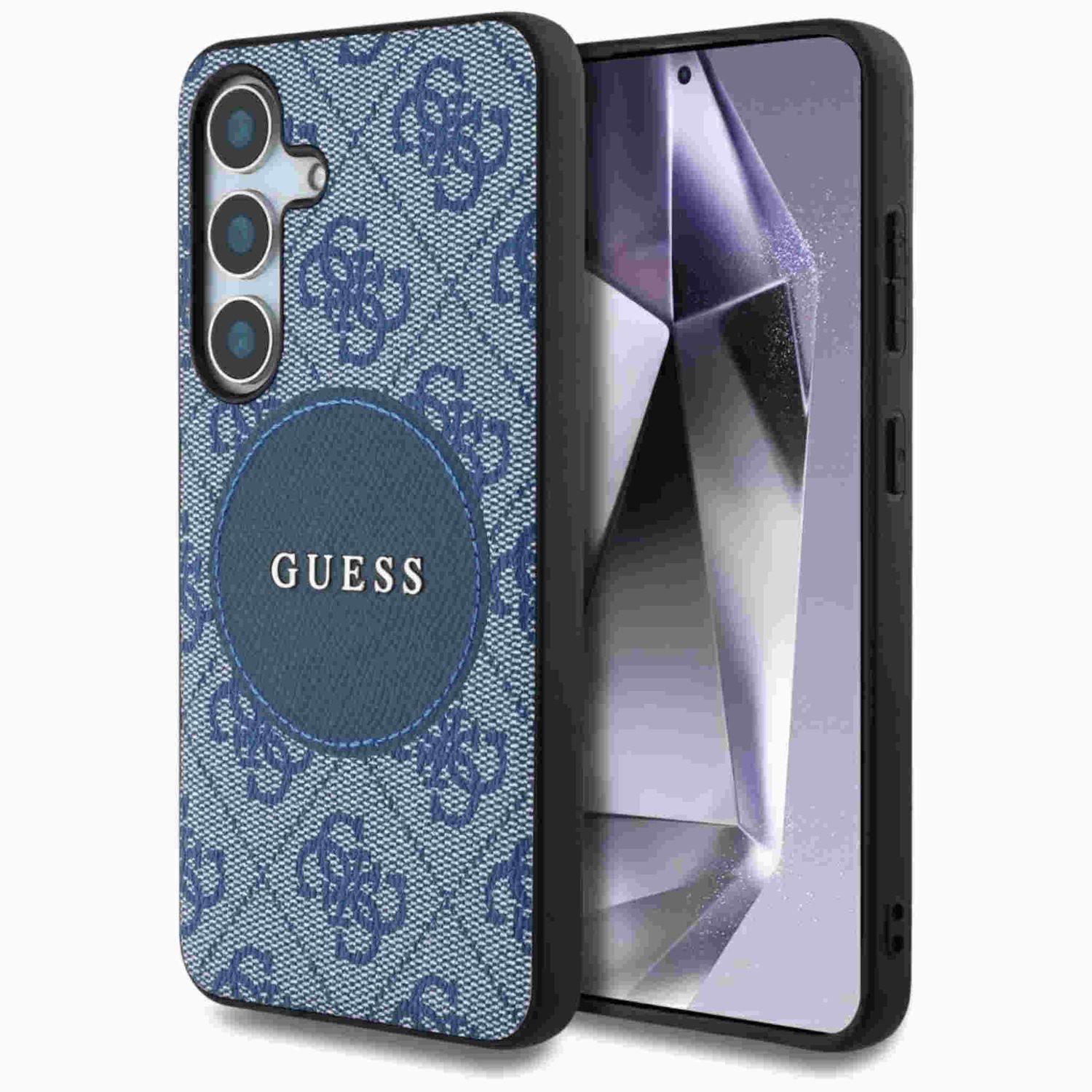 Guess Smartphone-Hülle Guess Samsung Galaxy S25 Plus 4G Round Patch Classic Logo MagSafe