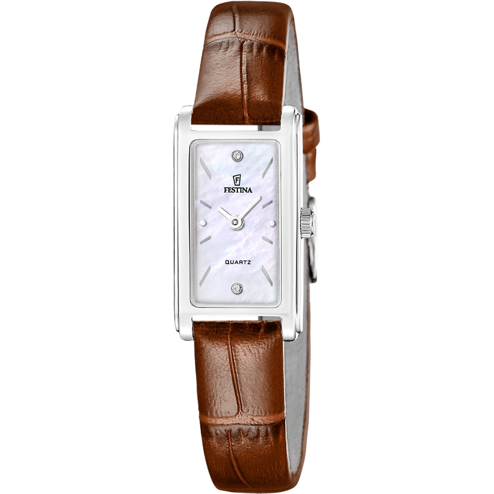 Festina Quarzuhr Mademoiselle F20769_2, Armbanduhr, Damenuhr, Lederarmband, analog