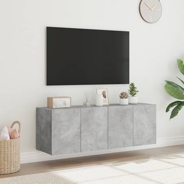 vidaXL TV-Schrank TV-Wandschränke mit LED-Leuchten 2 Stk Betongrau 60x35x41 cm