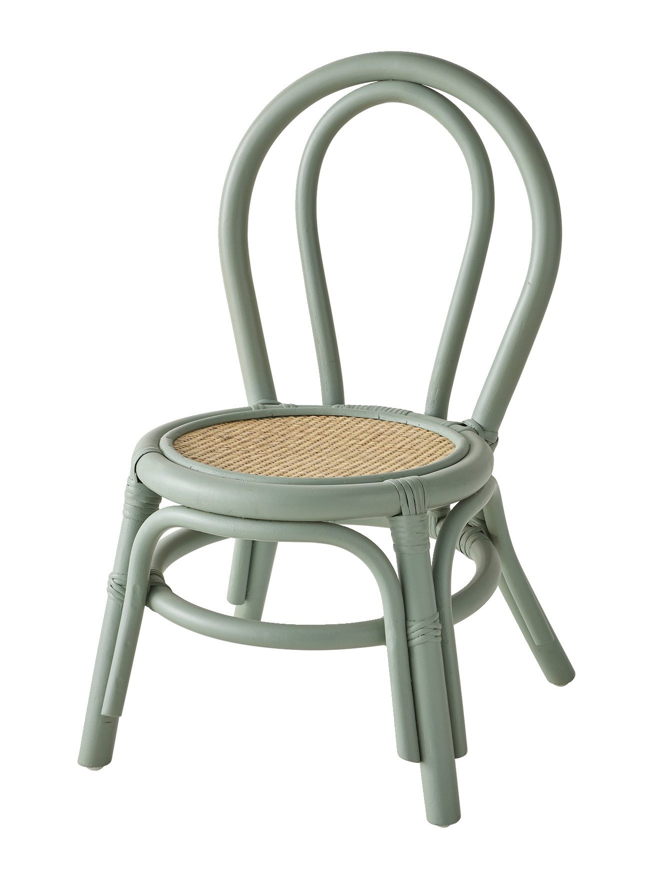 vertbaudet Kinderstuhl Kinder Stuhl aus Rattan POESIE, Sitzhöhe 30 cm