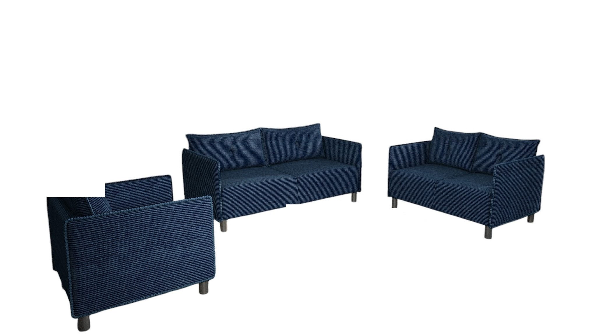 Fun Möbel Polstergarnitur Sofaset Designersofa DECLAN günstig online kaufen