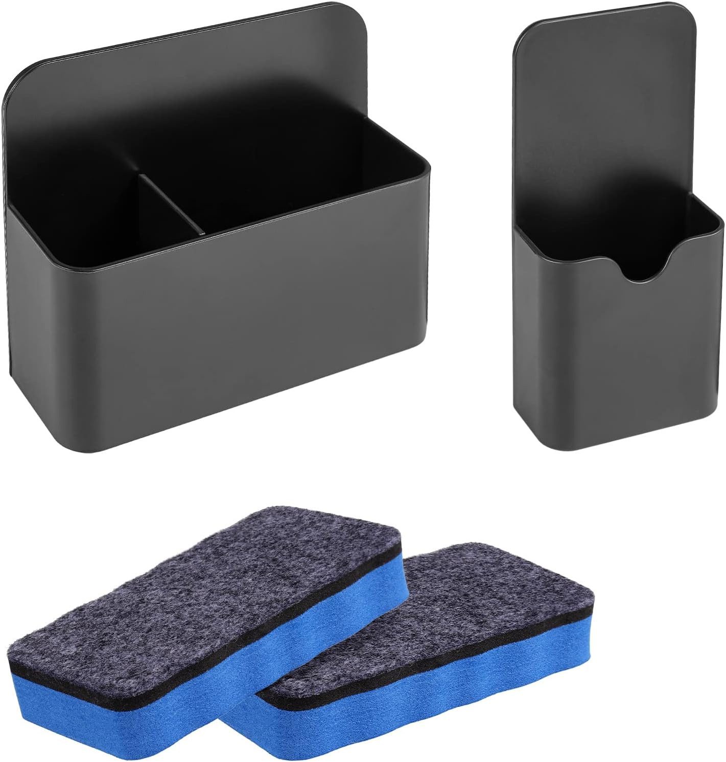 FELIXLEO Whiteboard Marker 2 Stück magnetischer Stiftehalter mit Whiteboard Schwamm Set, (1-tlg)