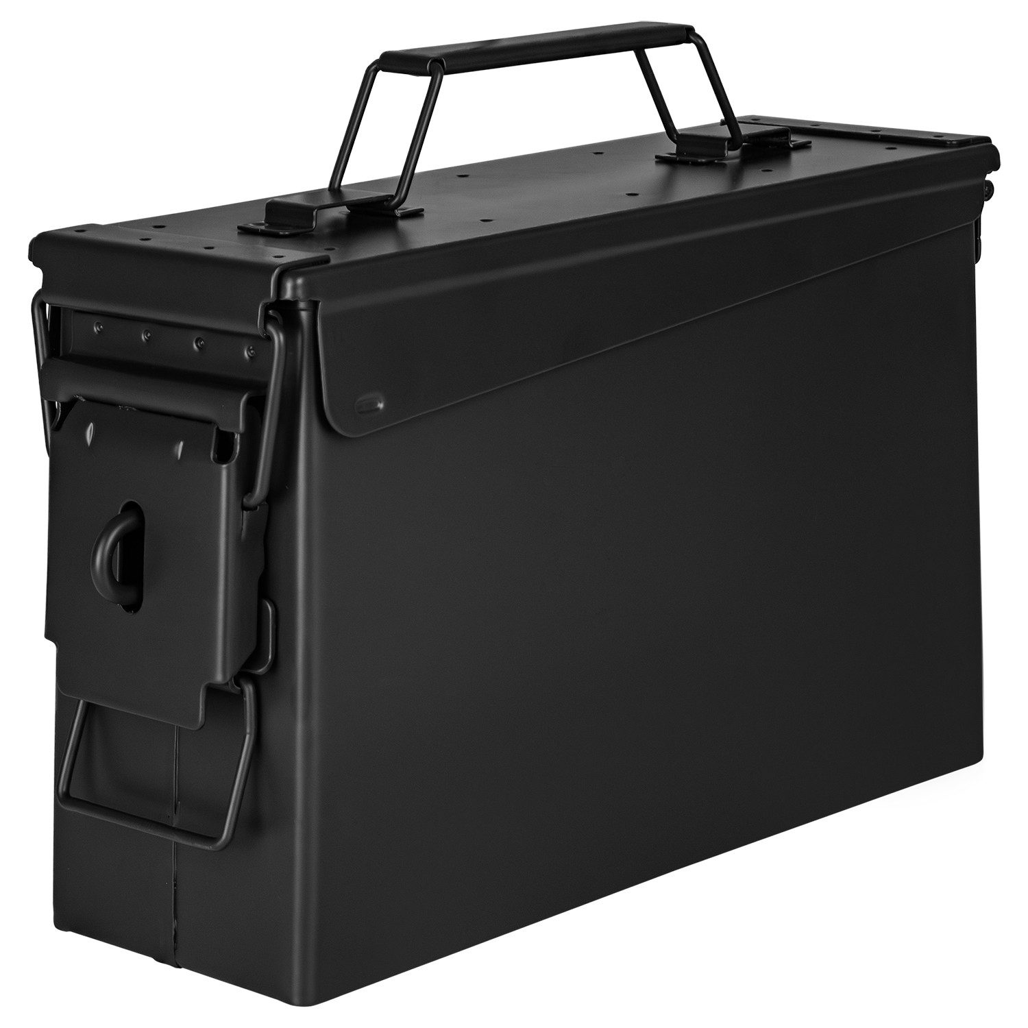 Trucky Aufbewahrungsbox Ammo Box Munitionsbox Box Metallkiste Metallbox Schwarz Metall