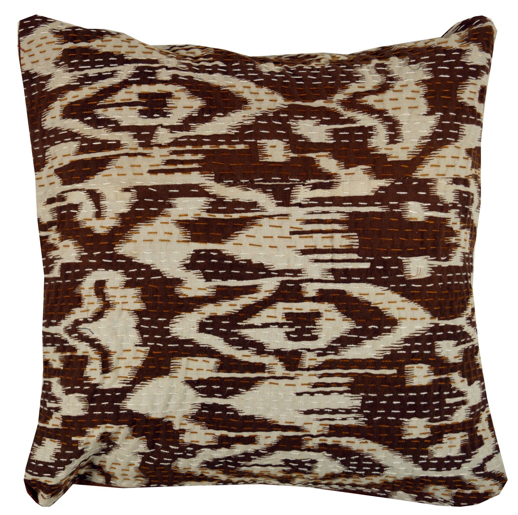 Kissenbezüge Kissenhülle Ikat, Kissenbezug, Zierkissenhülle,.., Guru-Shop braun