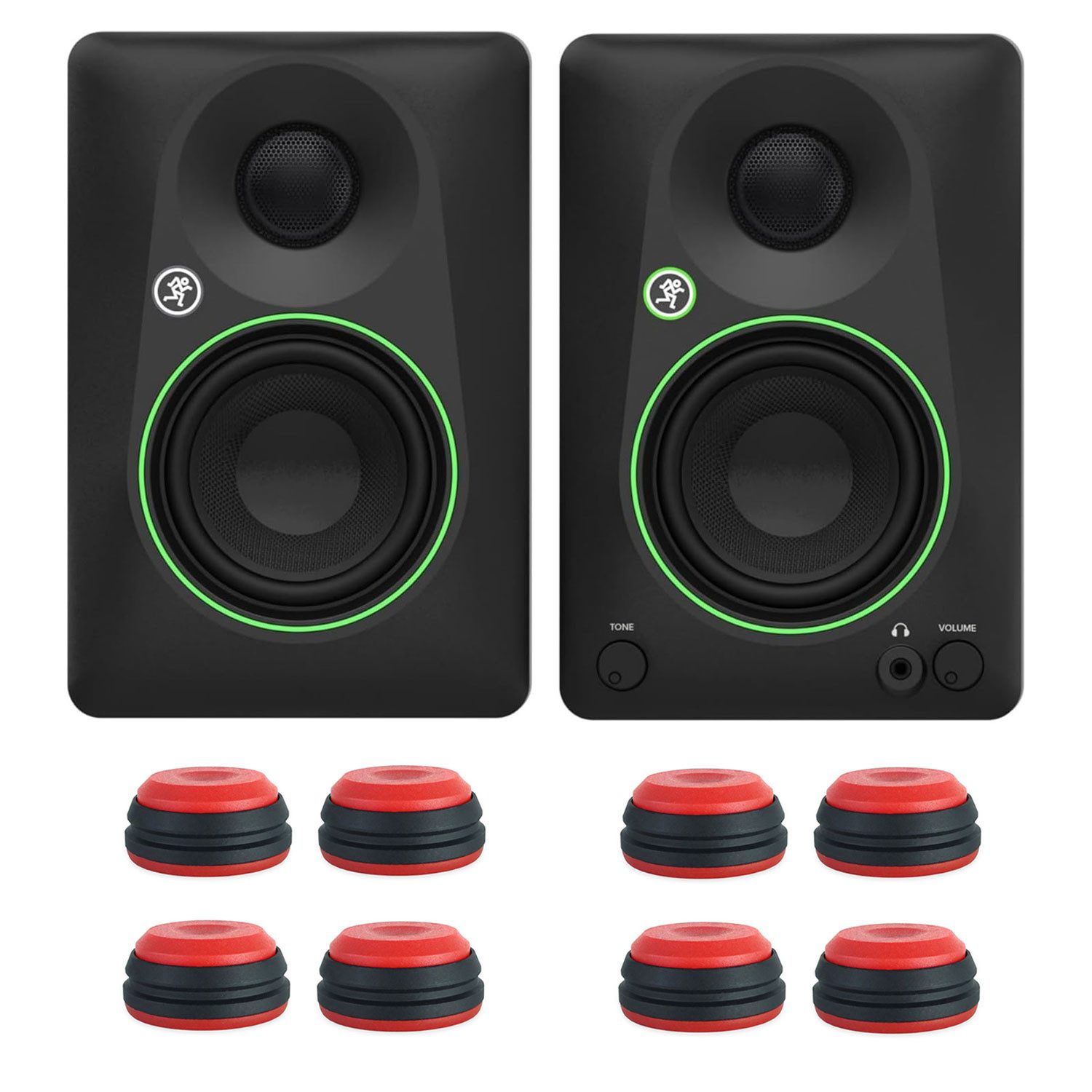 Mackie Studio-Monitore CR3.5BT mit Boxenfüße Rot Bluetooth-Lautsprecher