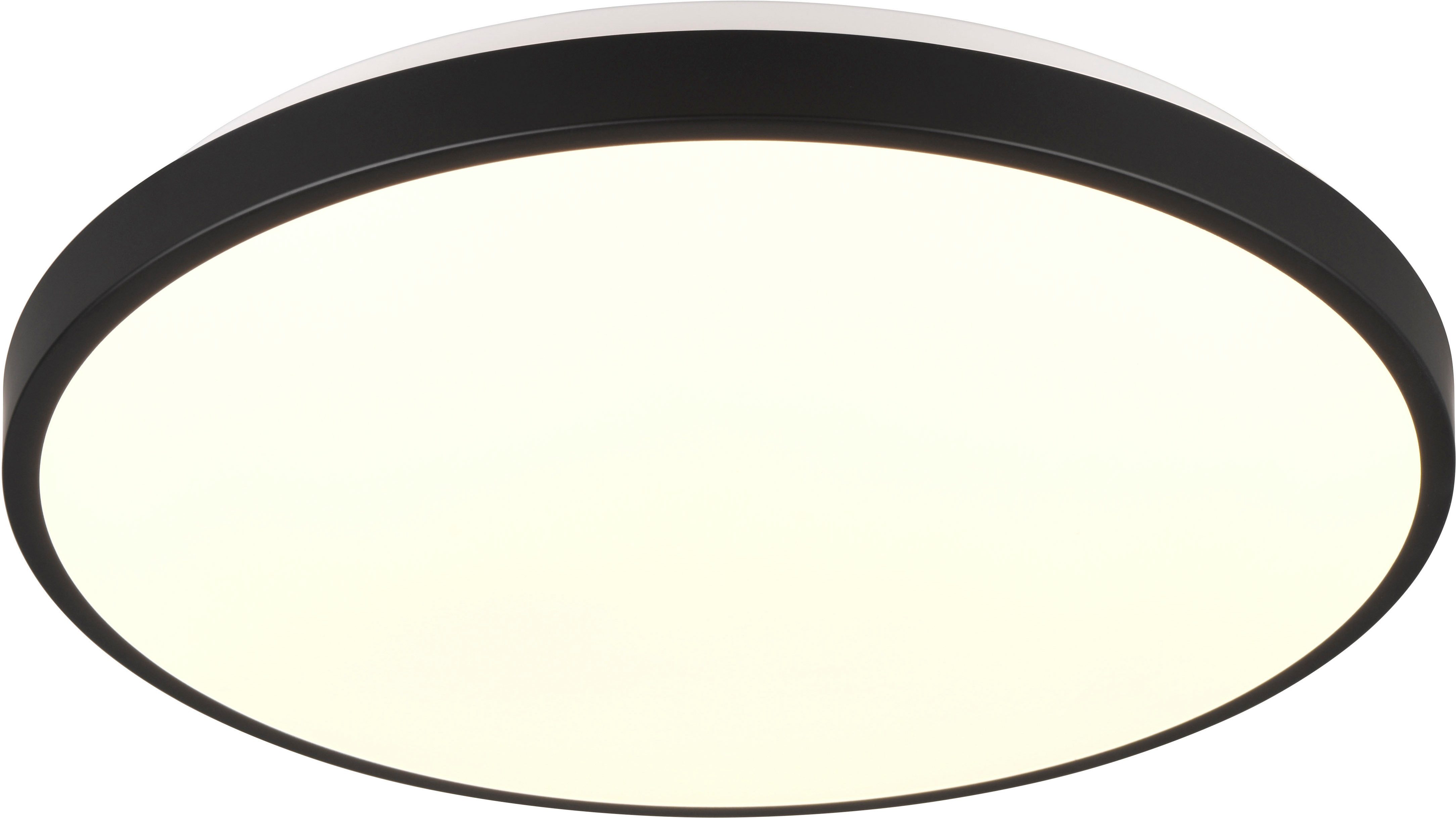 Reality Leuchten LED Deckenleuchte LOODY, LED Deckenlampe mit Bewegungsmelder, 22W 2500 Lumen Ø39 cm, Bewegungsmelder, Leuchtdauer einstellbar, Tageslichtsensor, LED fest integriert, Warmweiß, Leuchtdauer und Erfassungsbereich für Bewegungssensor einstellbar