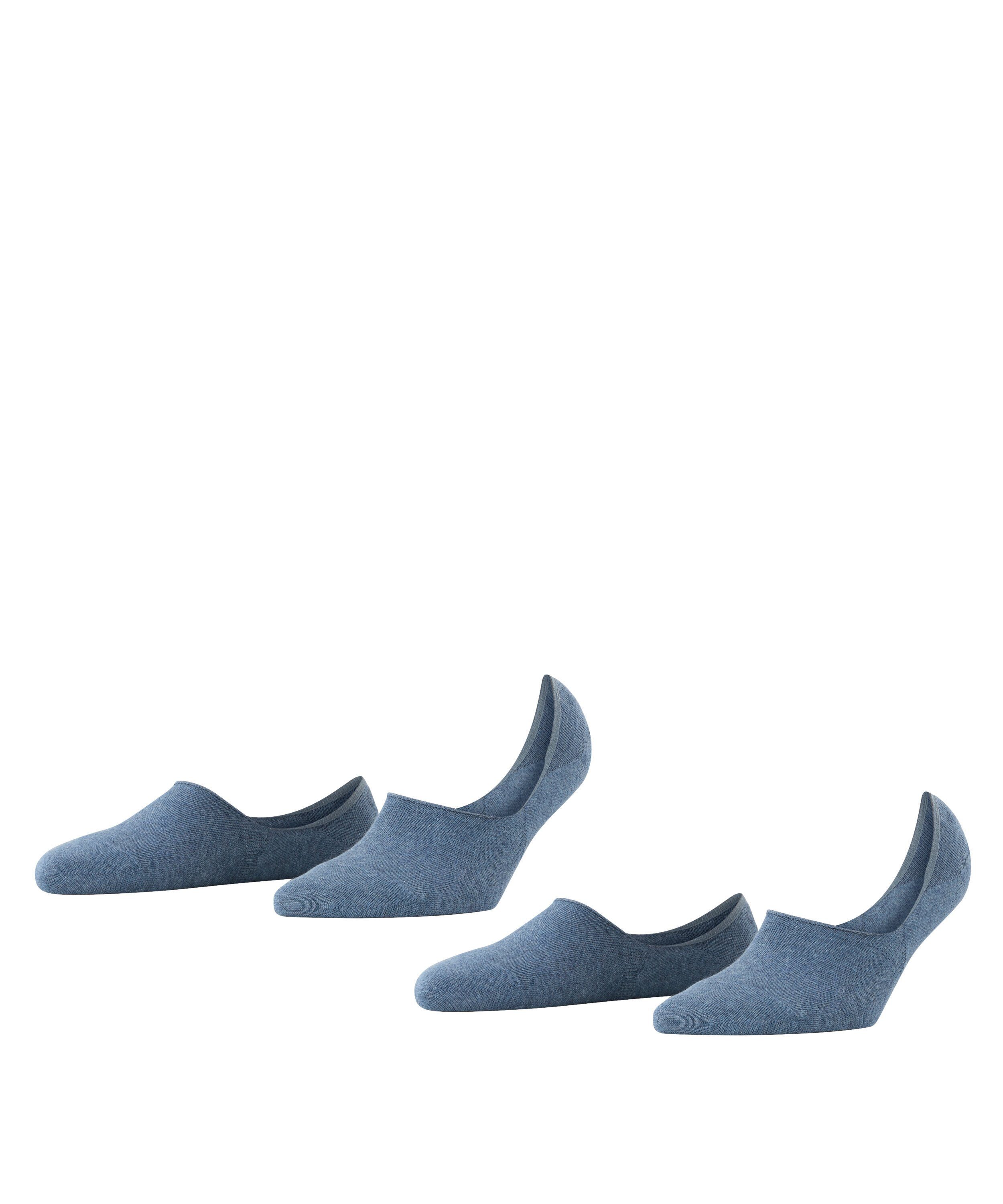 Füßlinge Everyday light denim mit (6660) 2-Pack Burlington Anti-Slip-System