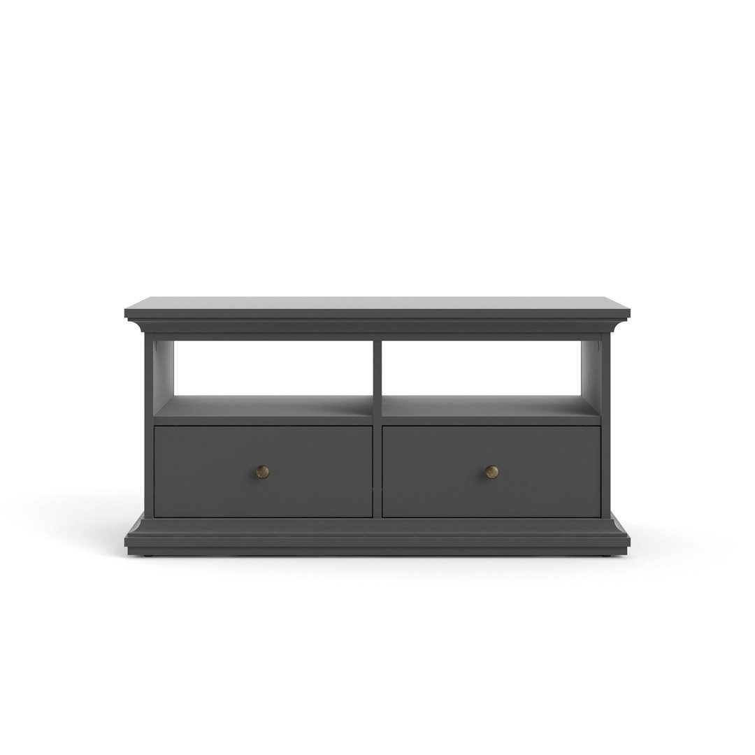 ebuy24 TV-Bank Venedig TV Tisch 2 Schubladen und 2 Fächer matt gr