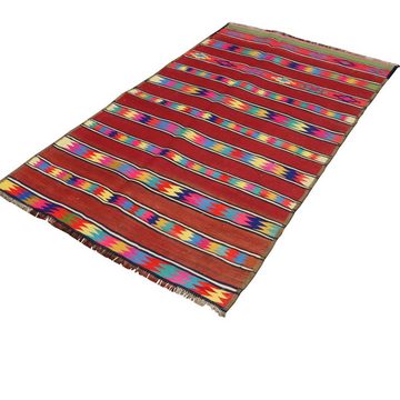 Orientteppich Kelim Fars 129x267 Handgewebter Orientteppich / Perserteppich Läufer, Nain Trading, rechteckig, Höhe: 4 mm