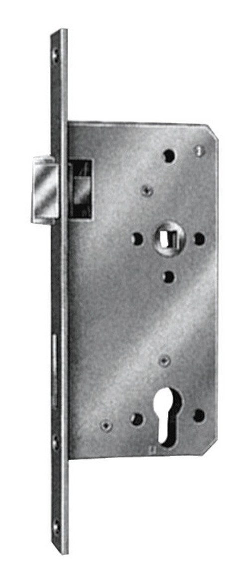 Sächsische Schlossfabrik Einsteckschloss, Dornmaß 65 mm, Für Haustüren 65/92PZW 20 eck silber L
