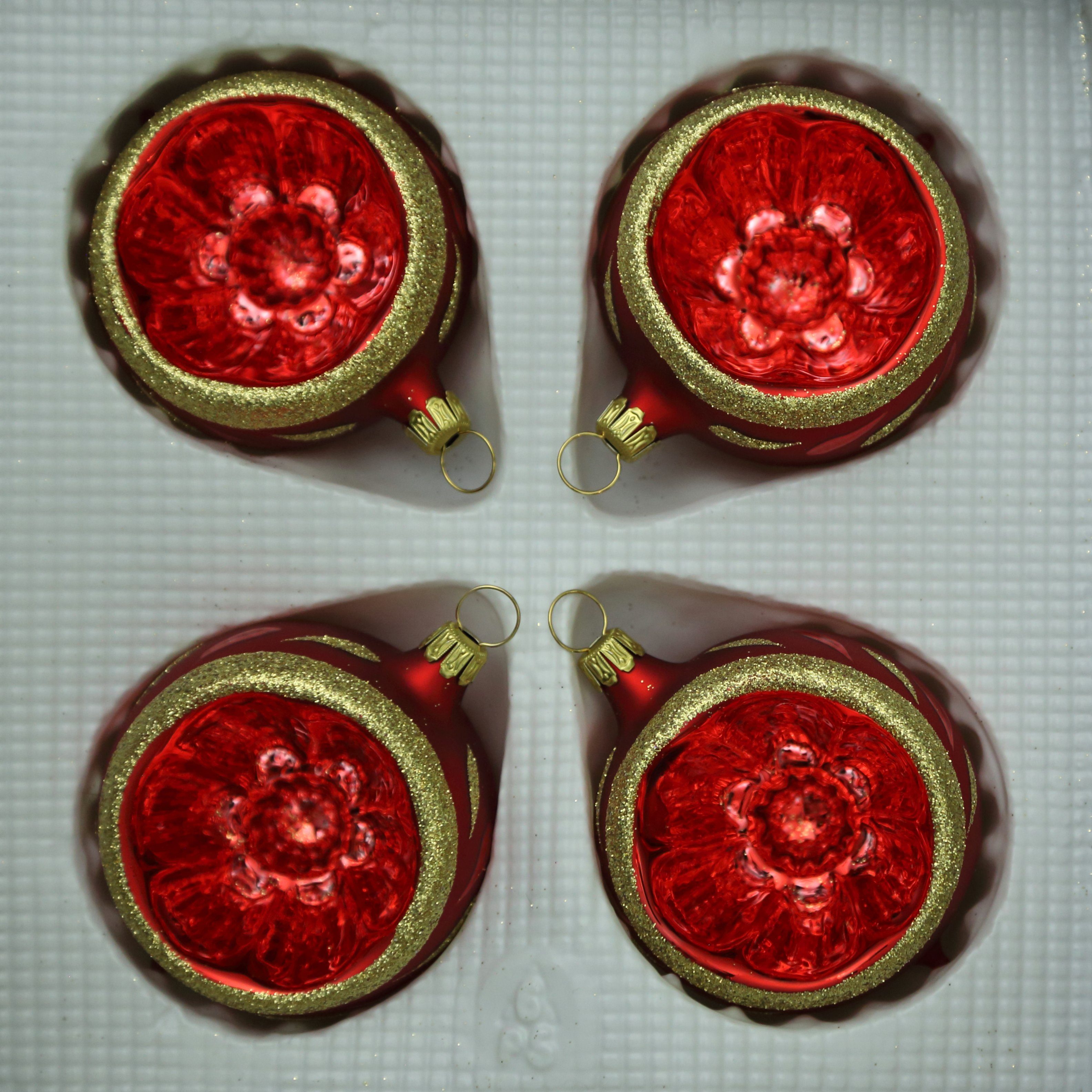 Lauschaer Glas Christbaumschmuck Christbaumschmuck Reflexkugeln in verschiedenen Farben