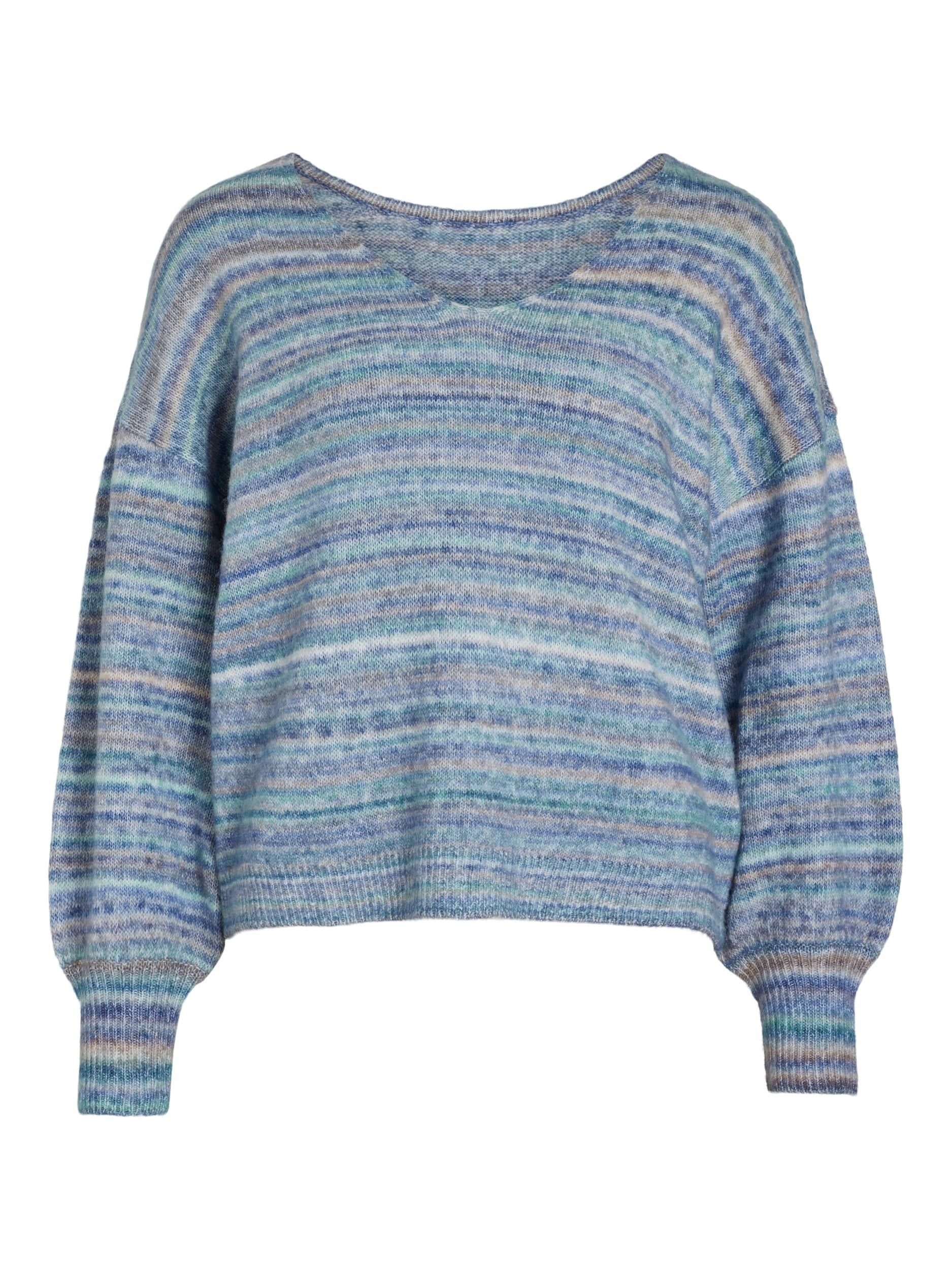 Vila Strickpullover blau mehrfarbig