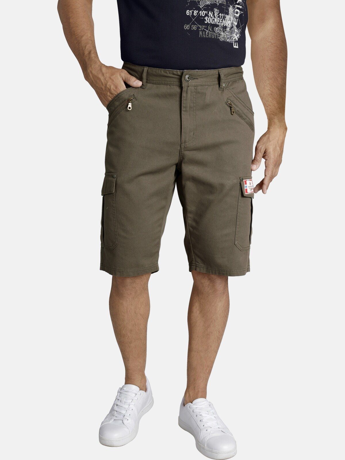 Jan Vanderstorm Cargobermudas HEIMERAM +Fit Kollektion, Comfort Fit