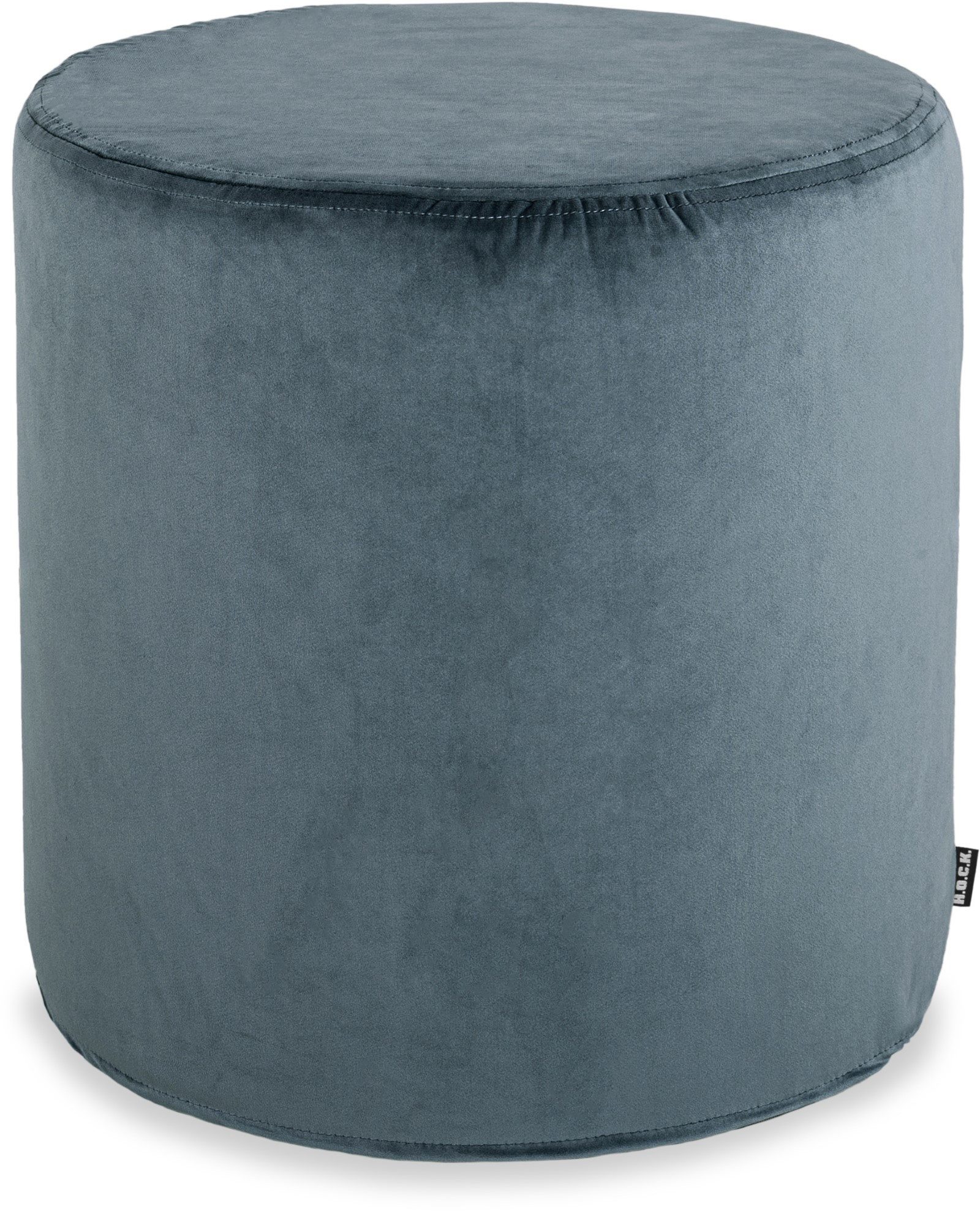 H.O.C.K. Sitzhocker H.O.C.K. Nobile Samt Hocker rund Pouf ø45x45cm deepsky blue, Hocker, Barhocker & Sitzhocker, Pouf, Badhocker, Wohnzimmer Hocker
