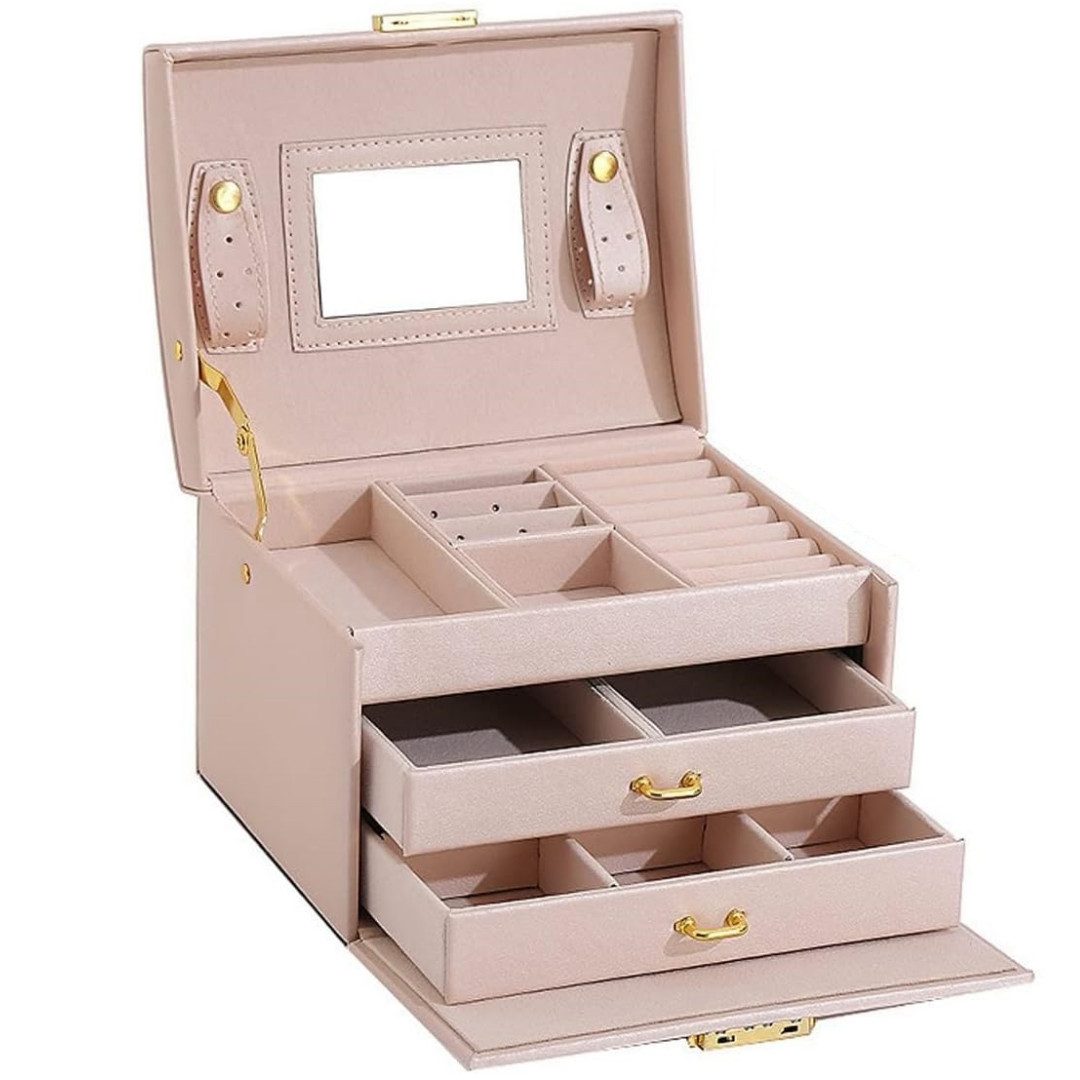 MODFU Schmucketui Schmuckkästchen Schmuckkasten Schmuckkoffer 3 günstig online kaufen