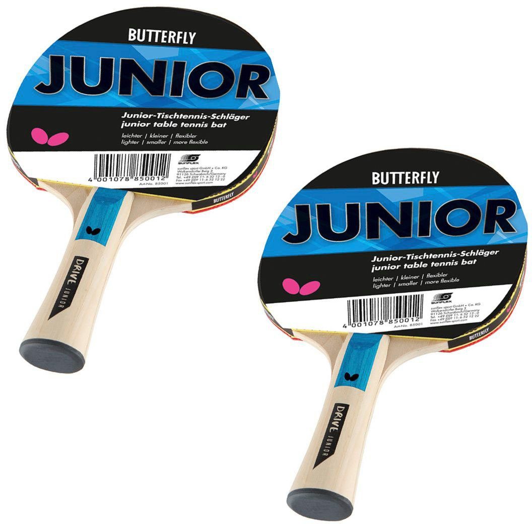Butterfly Tischtennisschläger 2er Set Butterfly Junior, Schläger Racket Bat (1-tlg)