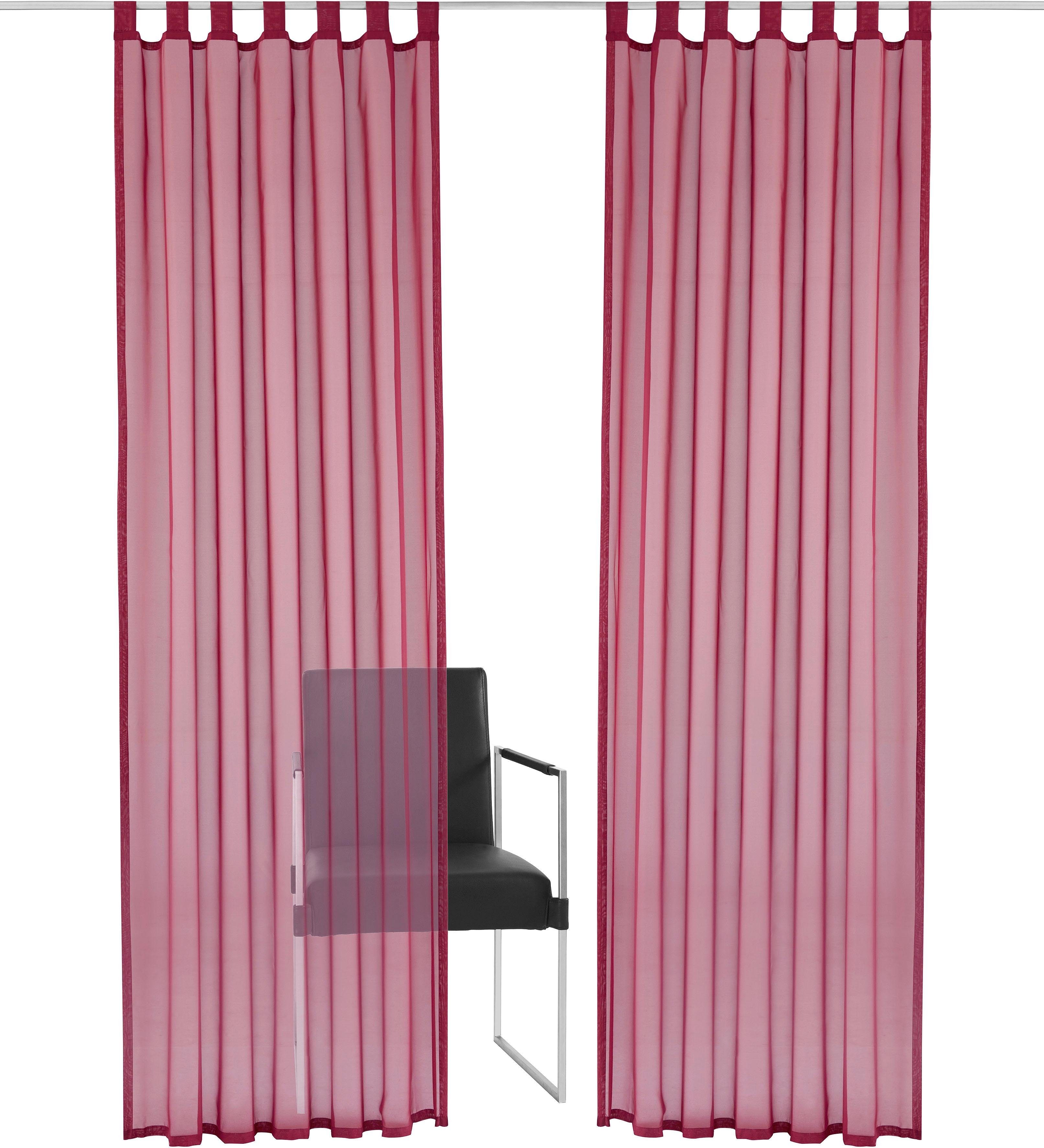 my home Gardine XANA mit Ösen, Kräuselband oder Schlaufen (1 St), Schlaufen günstig online kaufen