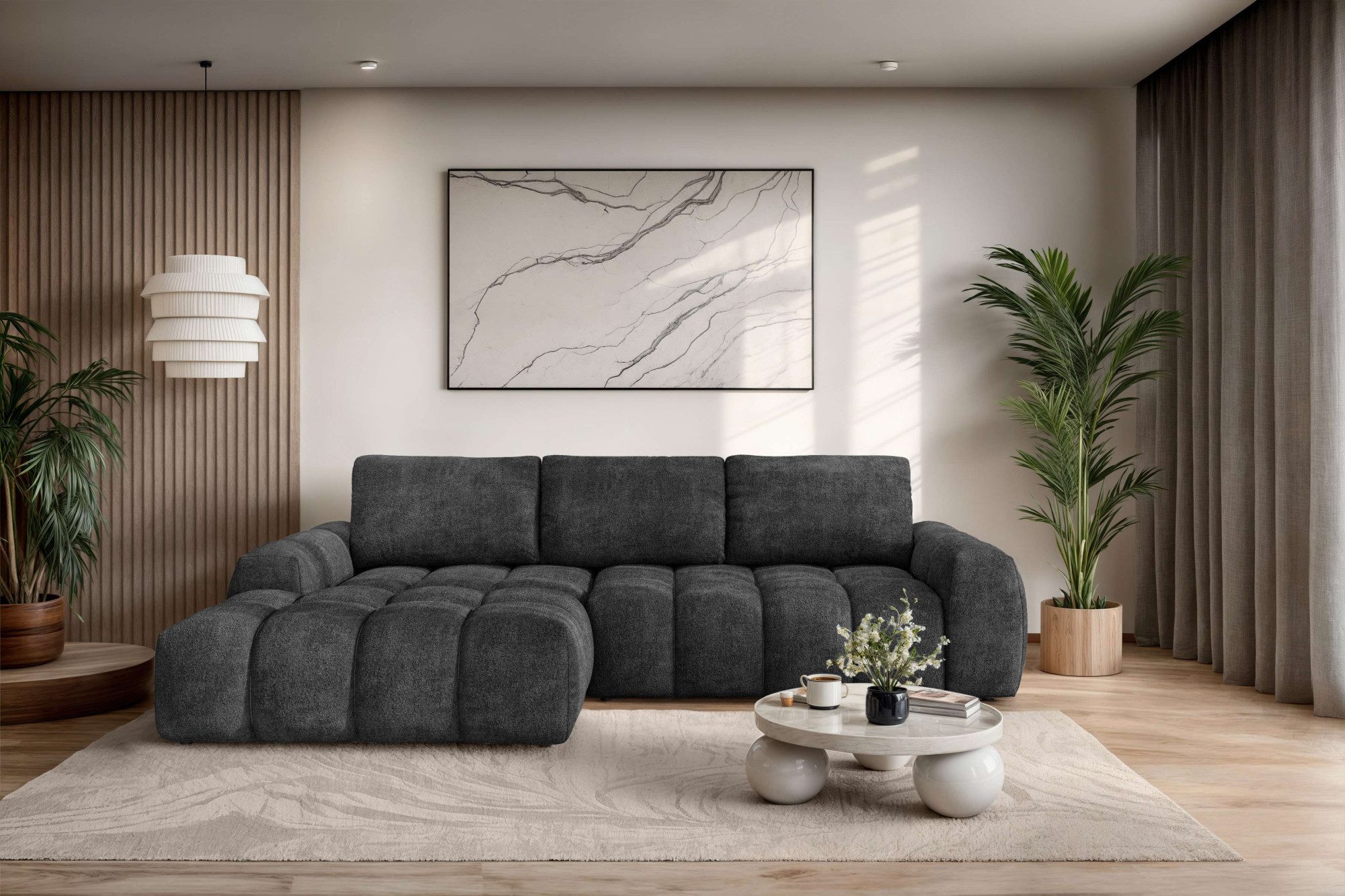 OTTO home Ecksofa AZITA L-Form, 270 cm - OTTO. Verlässliche Qualität., wahlweise als Schlafsofa m. Bettkasten, Bubble-Optik