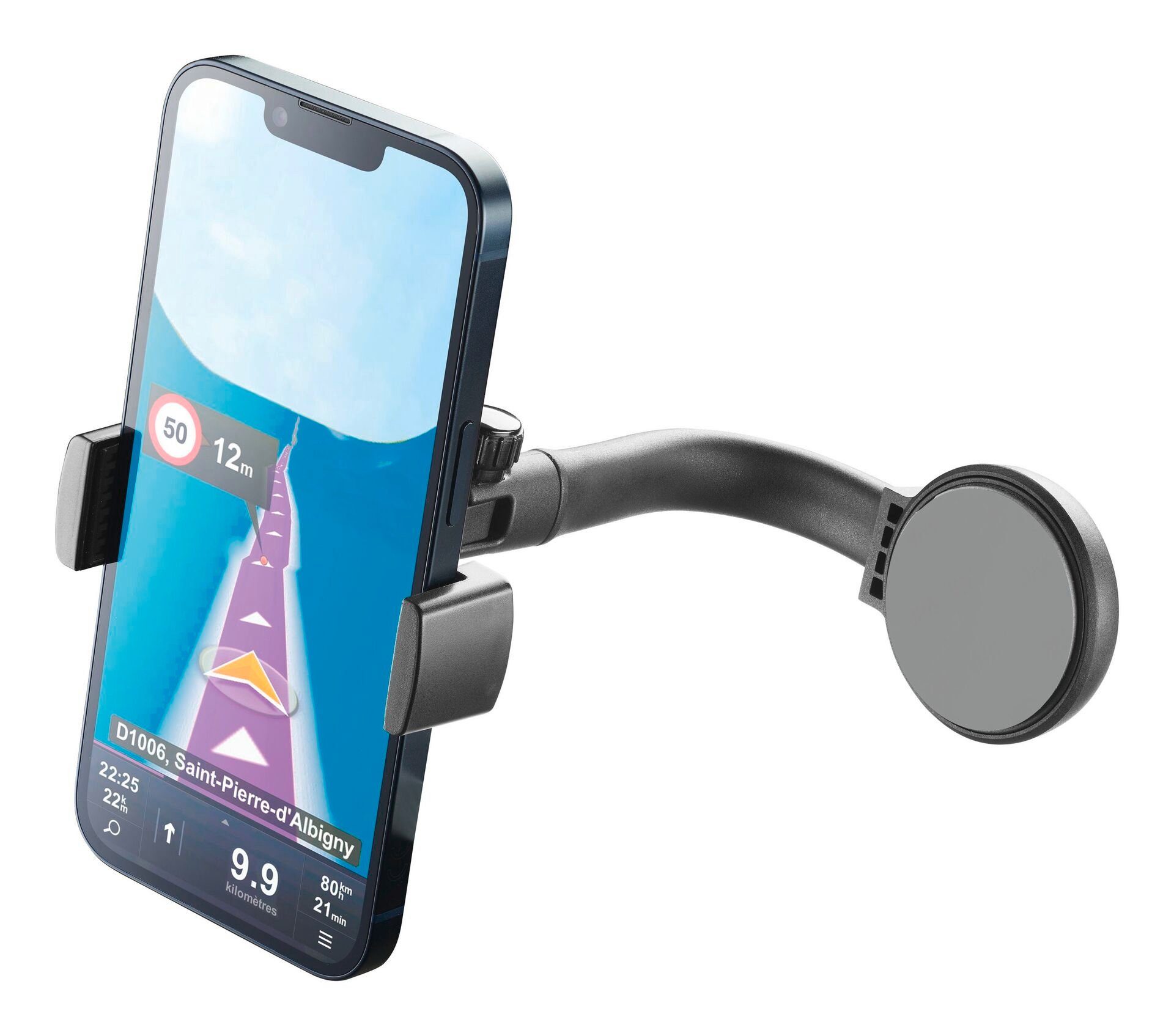 Cellularline Handy-Halterung Spin Display Car Holder, (zur Befestigung am Fahrzeugdisplay, 360 Grad drehbar)