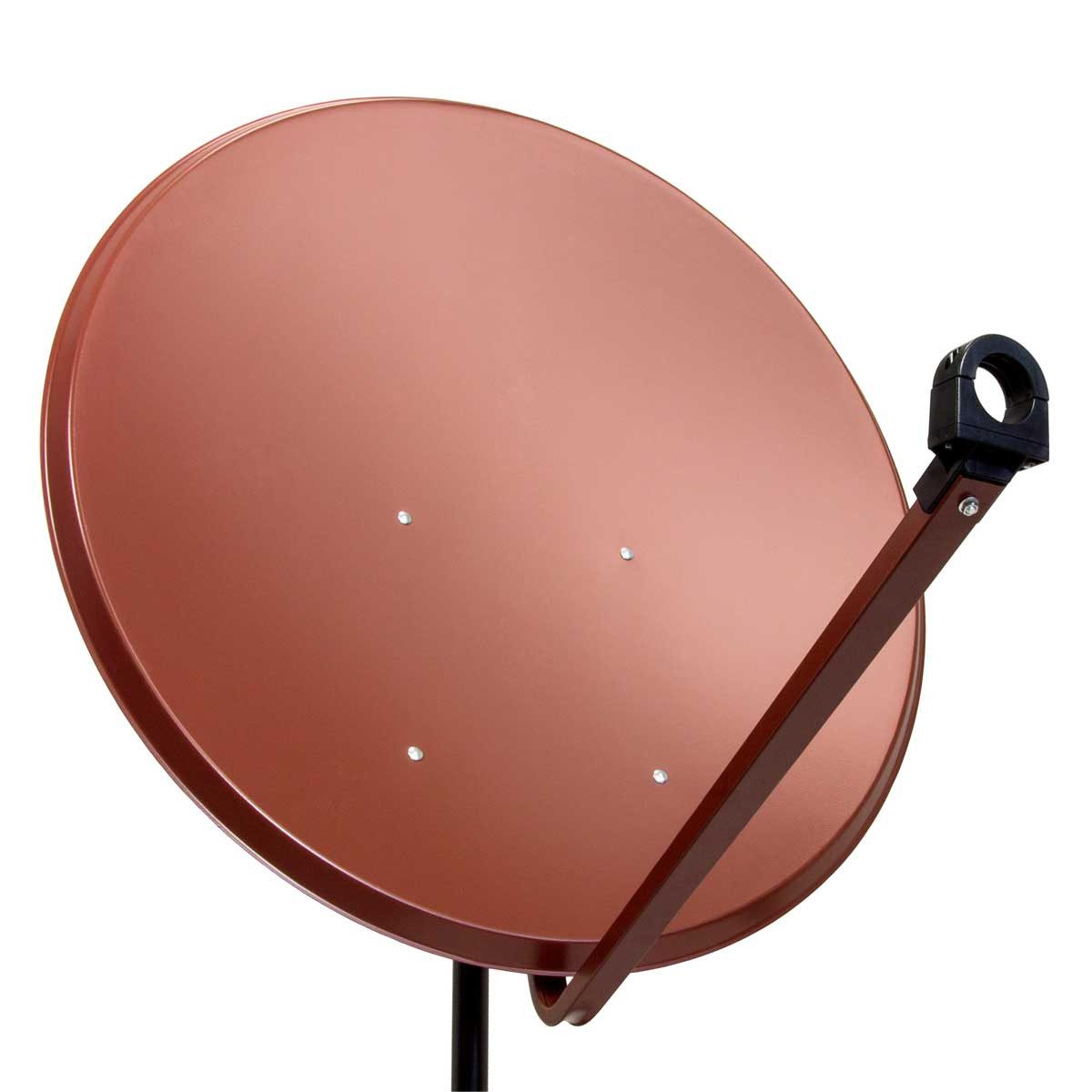 PremiumX PXS100 Satellitenschüssel 100cm Stahl Ziegelrot Satellitenantenne SAT-Antenne