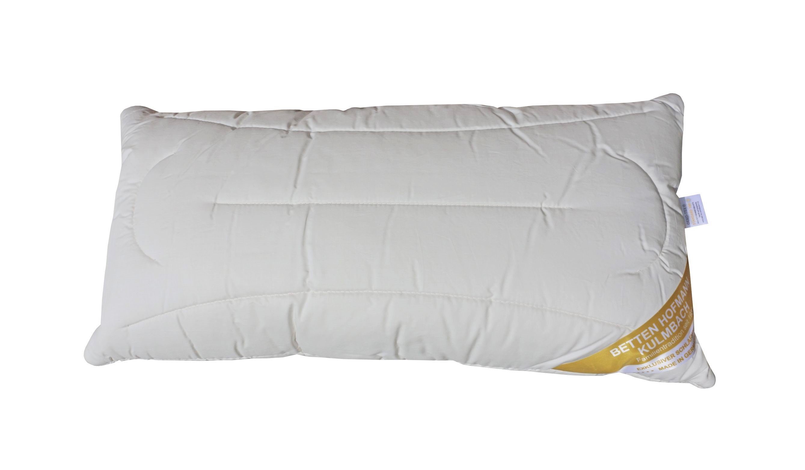 Betten Hofmann Zirbenkissen Merino Schaf Zirbenholz Kopfkissen 40x80 cm Zirbenkissen + Zirbenduft, 1-tlg., mit Merinowolle & Zirbenspänen, mit Reißverschluss, Made in Germany