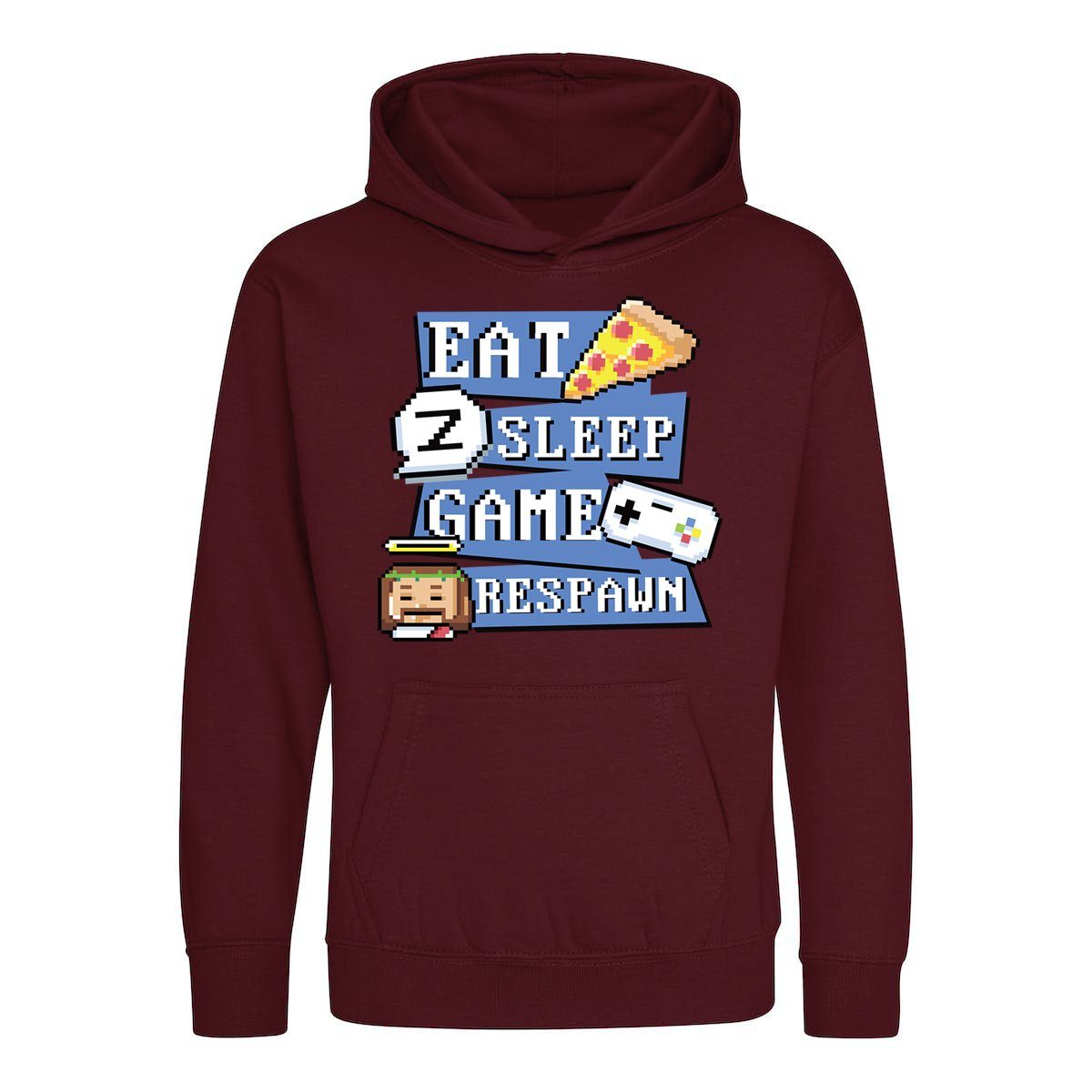 Youth Designz Kapuzenpullover "Eat, Game, Sleep, Respawn" Kinder Hoodie Pullover mit trendigem Frontprint