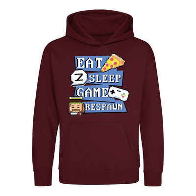 Youth Designz Kapuzenpullover "Eat, Game, Sleep, Respawn" Kinder Hoodie Pullover mit trendigem Frontprint