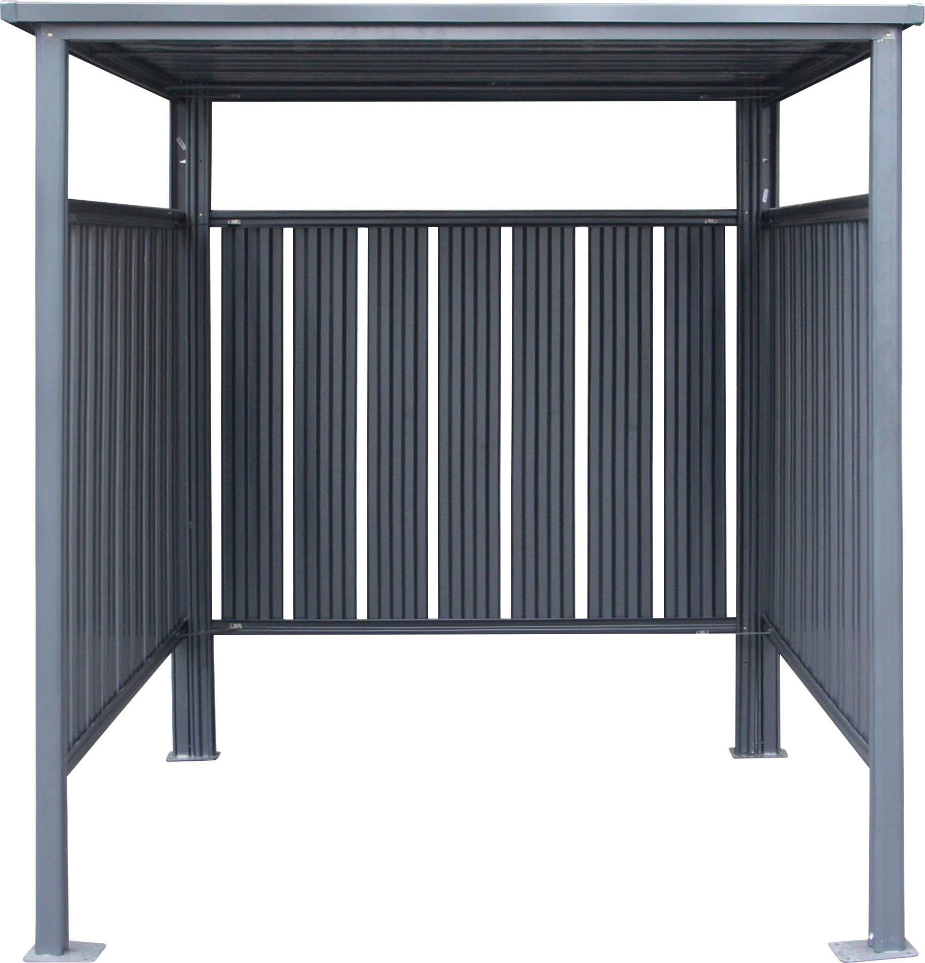 WESTMANN Kaminholzregal, BxTxH:180x200x210 cm, anthrazit, auch günstig online kaufen