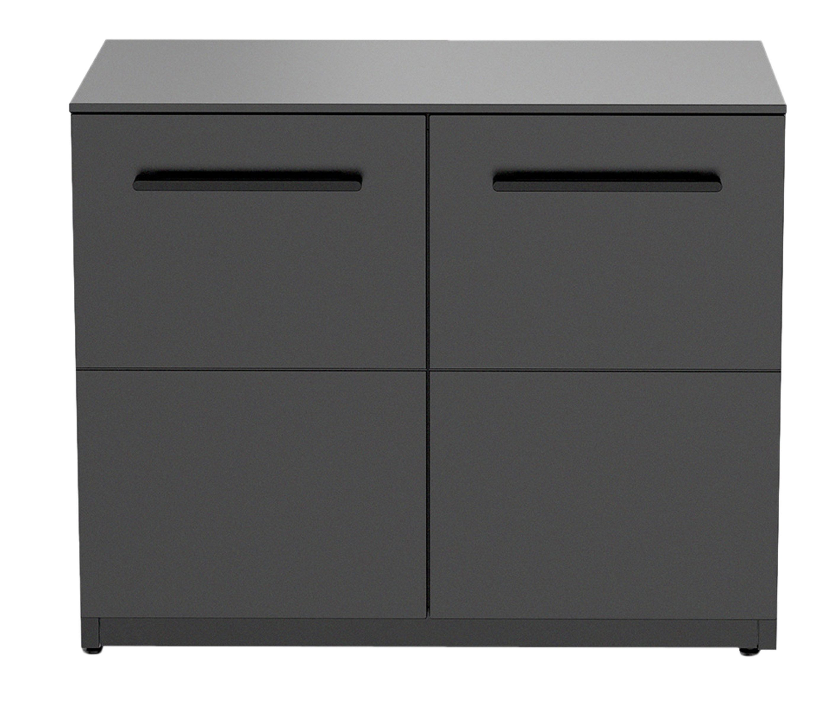 COZZE Outdoor-Küche Türmodul Elements, mit HPL Platte, 110 x 60 x 90 cm, Stahl, schwarz, flexibel erweiterbares Modul der Cozze® Outdoor-Küche