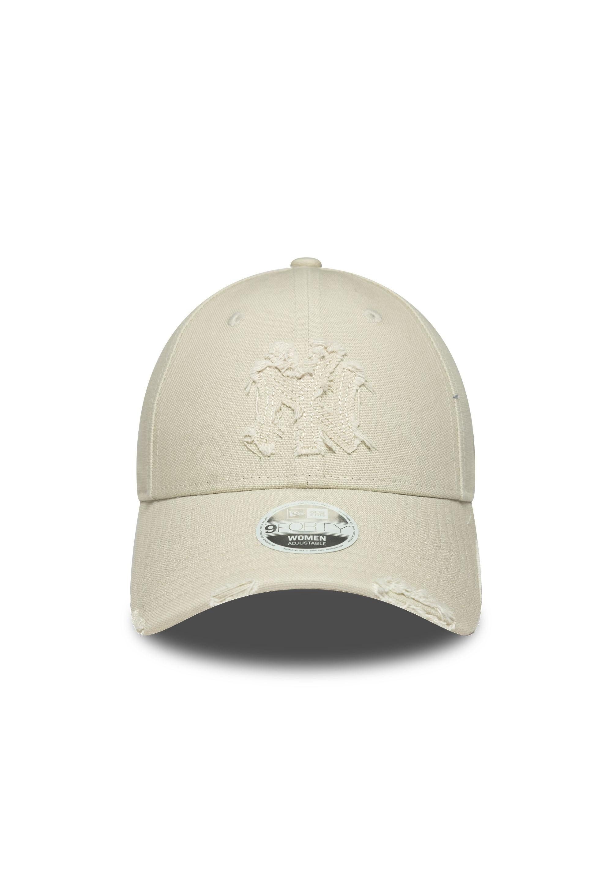 New Era Baseball Cap New York Yankees New Era Distressed 9Forty Women Cap Beige (1-St)