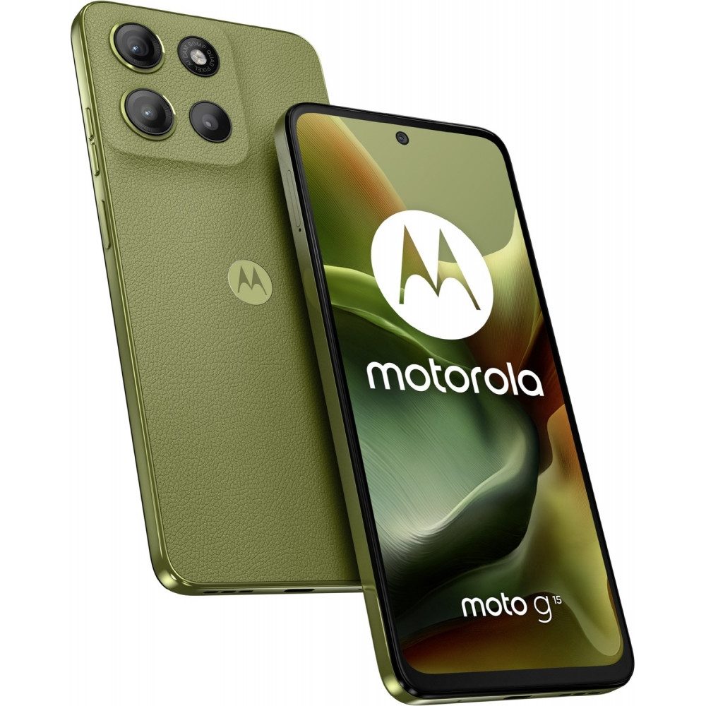 Motorola XT2521-3 Moto G15 128 GB / 8 GB - Smartphone - iguana green Smartphone (6,72 Zoll, 128 GB Speicherplatz)