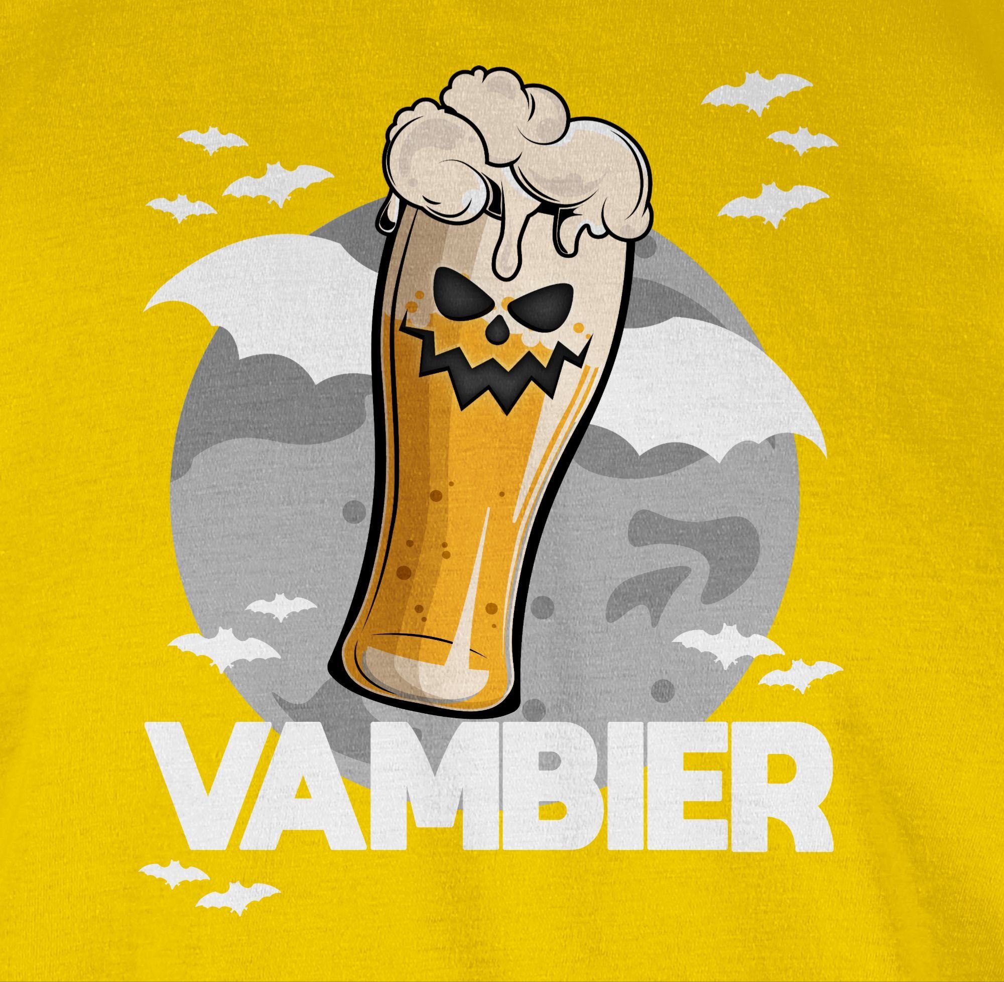 Herren Bier Geschenk Kostüme T-Shirt Vambier Shirtracer Zombie Gelb 05 Halloween