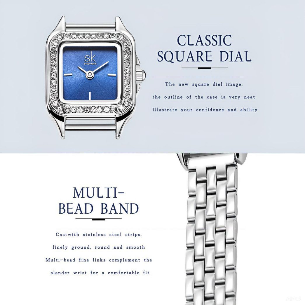 ibettertec Quarzuhr Quarzuhr, Armbanduhr Damenuhr, (Multifunktionsuhr Armbanduhr, Edelstahl Armbanduhr, Edelstahl Armbanduhr, Damen Uhr)