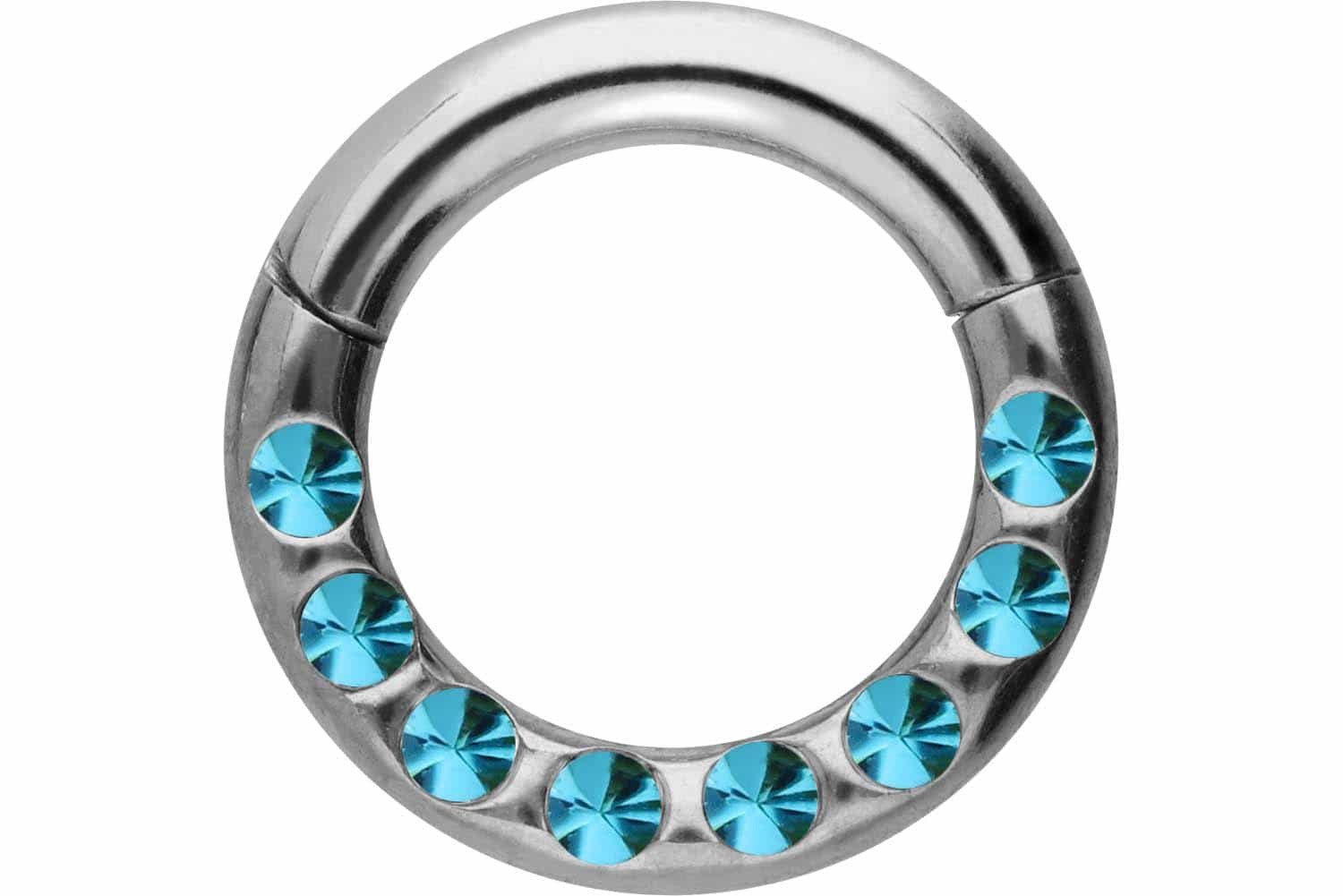 PIERCINGLINE Nasenpiercing Chirurgenstahl Segmentring Clicker KRISTALLE günstig online kaufen