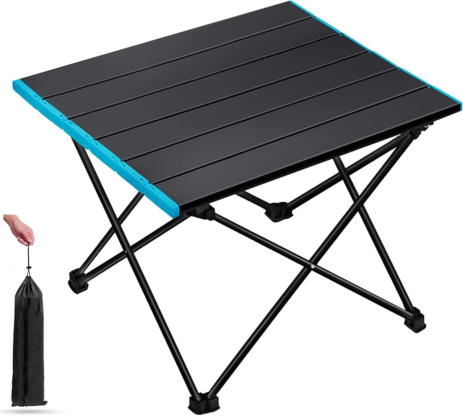 Haiaveng Campingtisch Campingtisch Klappbar 41 x 35 cm,Tragbarer Camping Tisch, mit Tragetasche,für Picknick Kochen Wandern Outdoor Strand