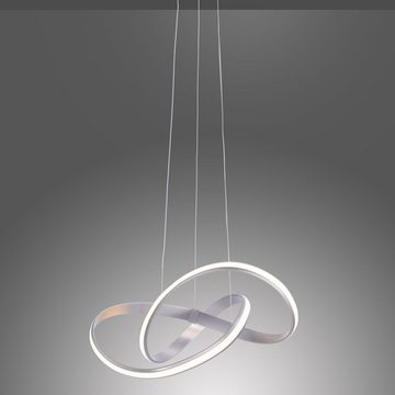 Paul Neuhaus LED Pendelleuchte LED Pendelleuchte Melinda in Silber, geschwungen 600 mm, keine Angabe, Leuchtmittel enthalten: Ja, fest verbaut, LED, warmweiss, Hängeleuchte, Pendellampe, Pendelleuchte