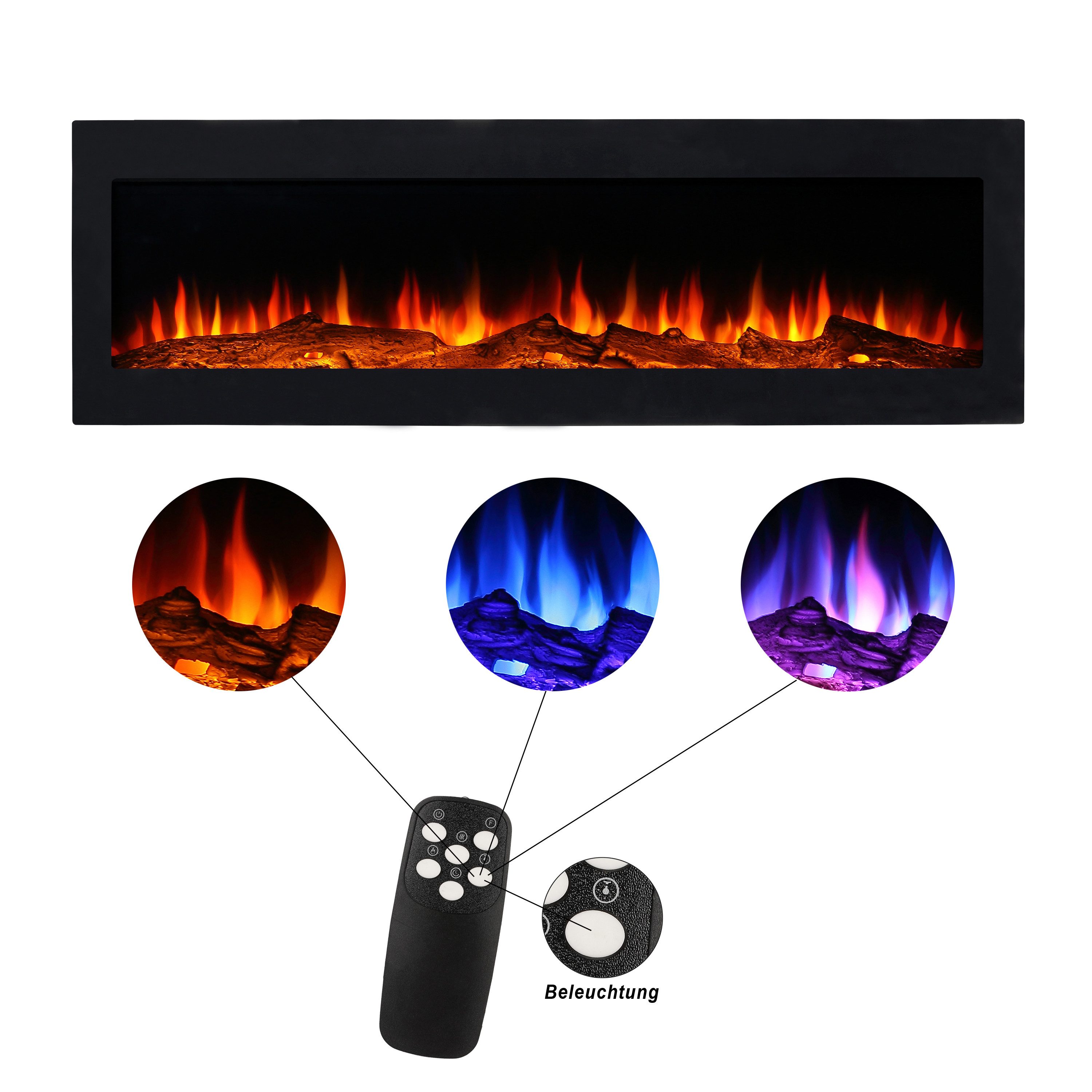 El Fuego Elektrokamin El Fuego® Elektrokamin "Lausanne" 105 cm