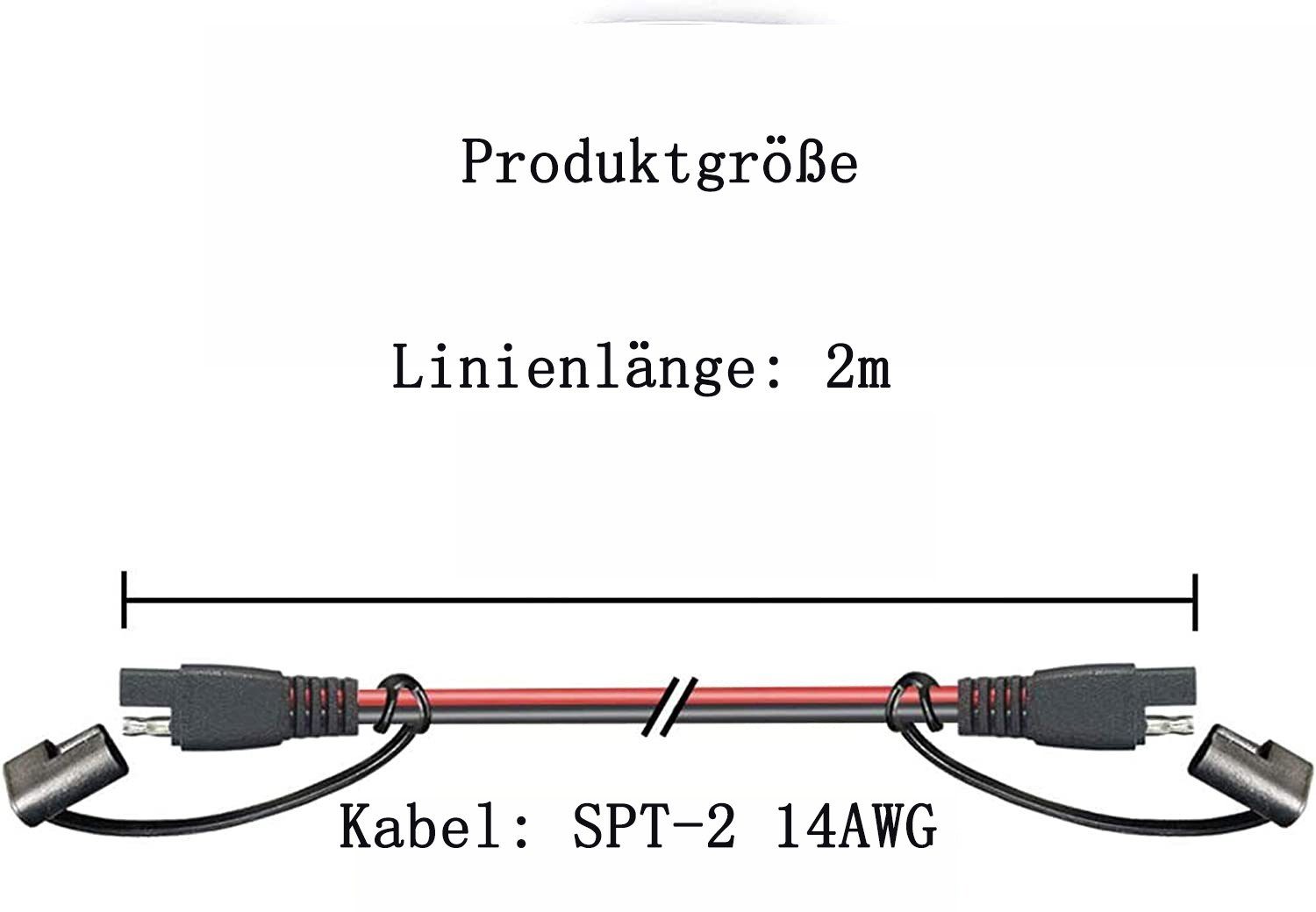 GelldG SAE-Anschluss Kabel, Verlängerungskabel Kfz-Verlängerungskabel