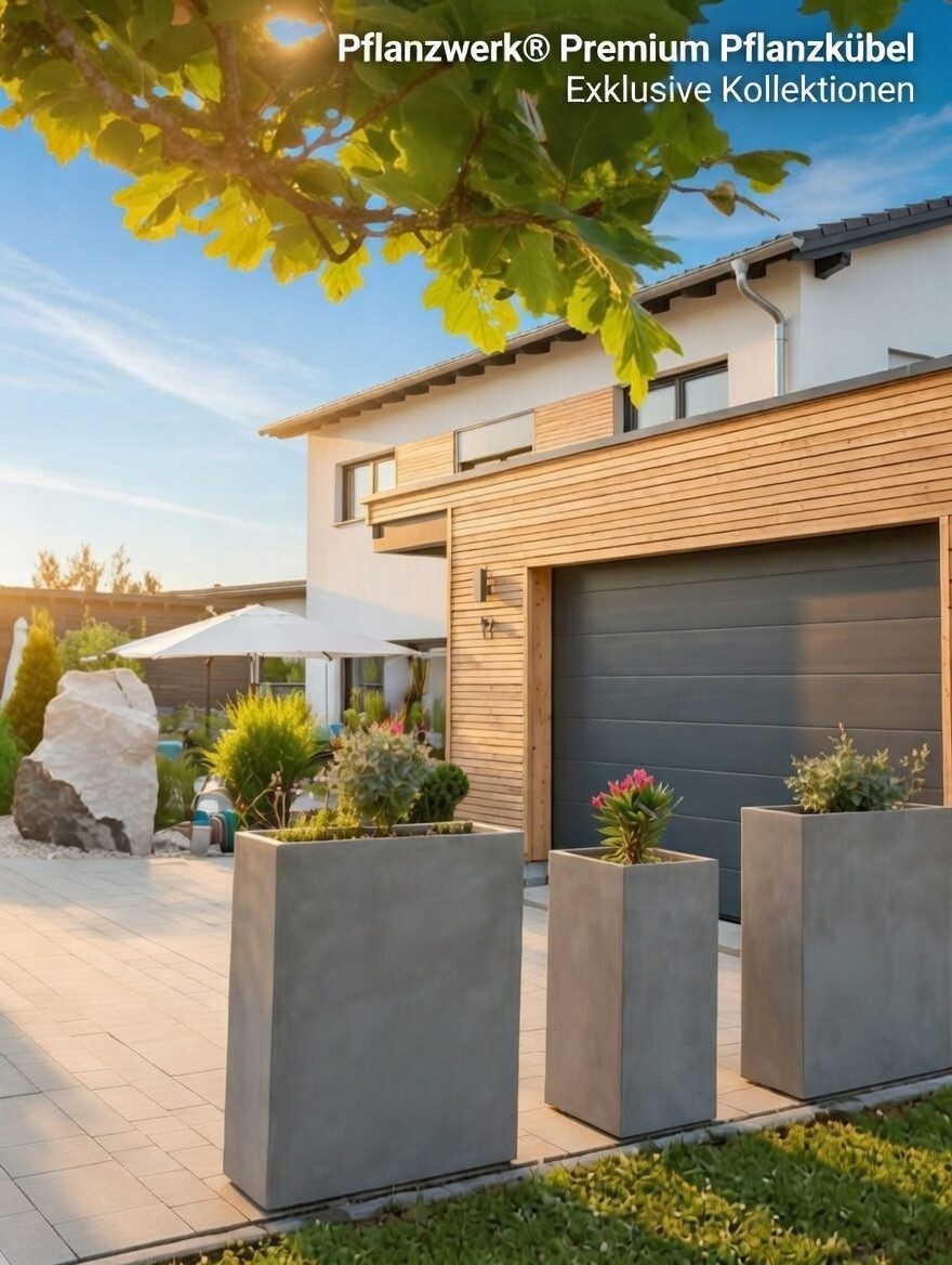 Pflanzwerk® Pflanzkübel DIVIDER Premium Blumenkübel Raumteiler Hochbeet Fiberglas, Fiberglas - Handgefertigt - Rechteckig - Frostbeständig