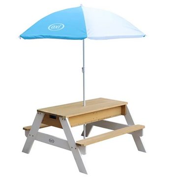 DOTMALL Beistelltisch AXI Sand- und Wasser-Picknicktisch „Nick“ mit Sonnenschirm