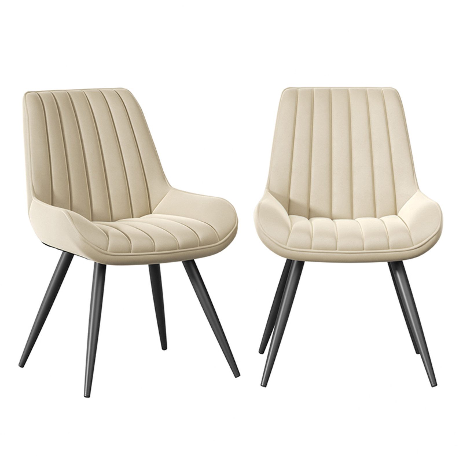 HawthyHome Esszimmerstuhl Stuhlset – Polsterstühle, Moderner Küchenstuhl (2 St), mit Ergonomischer Rückenlehne und Metallbeinen – Bild 3 von 5