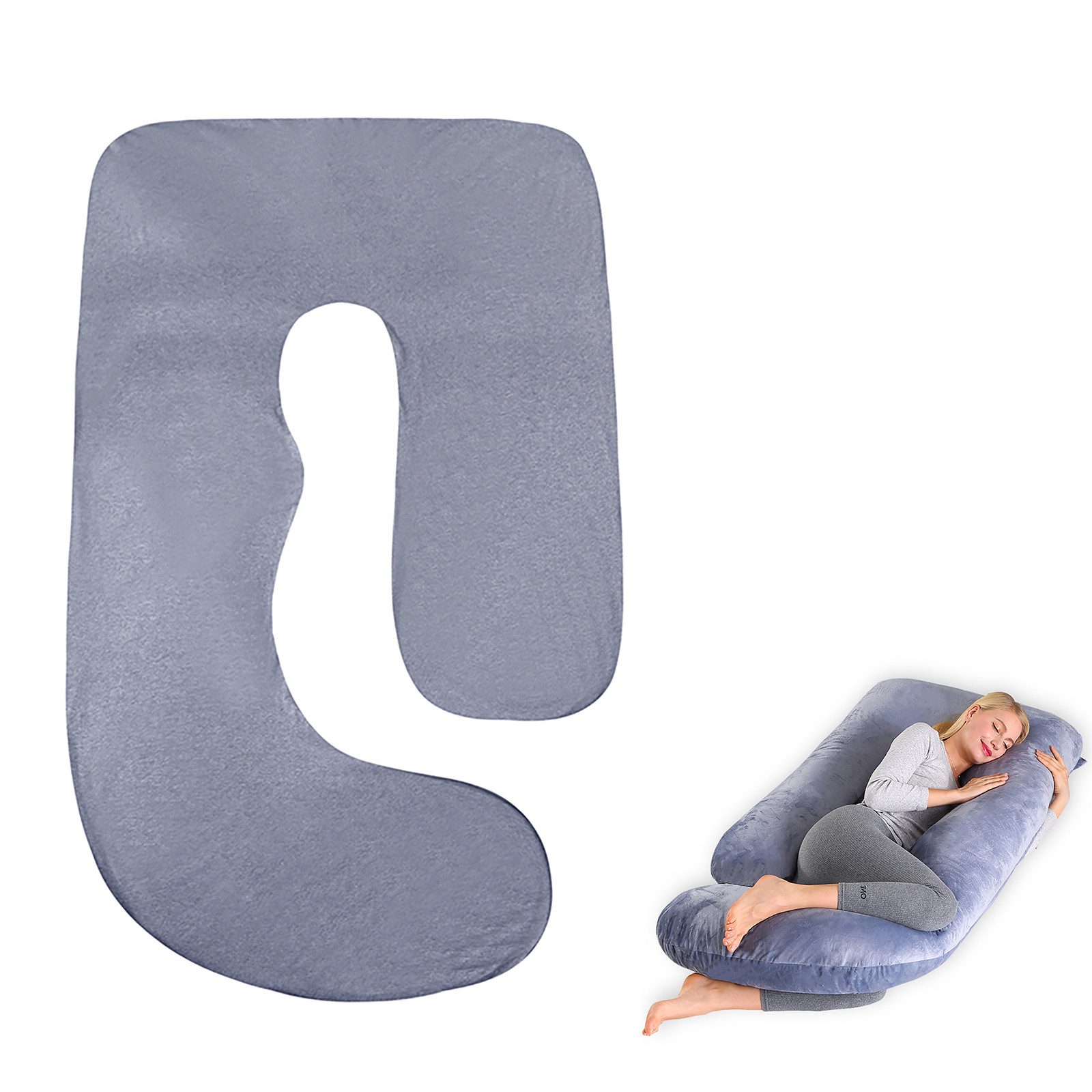 CALIYO Stillkissenbezüge Zusatzbezug für Schwangerschaftskissen J Form, For günstig online kaufen