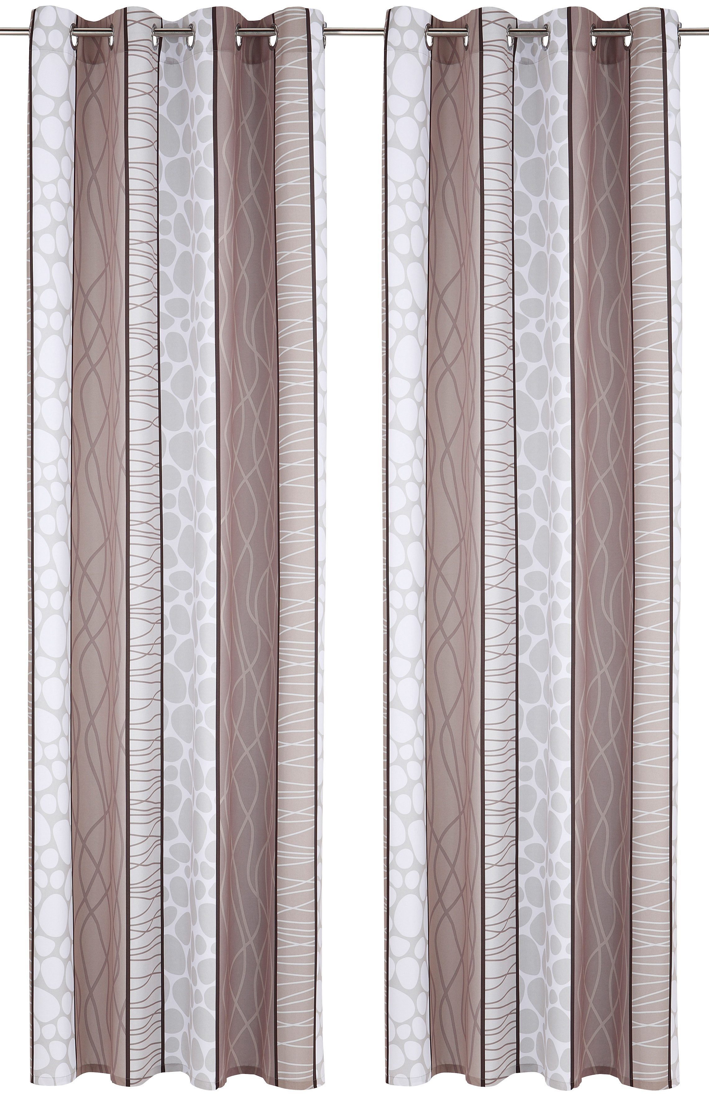 my home Vorhang Gosen (2 St), Ösen, blickdicht, Microfaser, Gardine, 2-er S günstig online kaufen