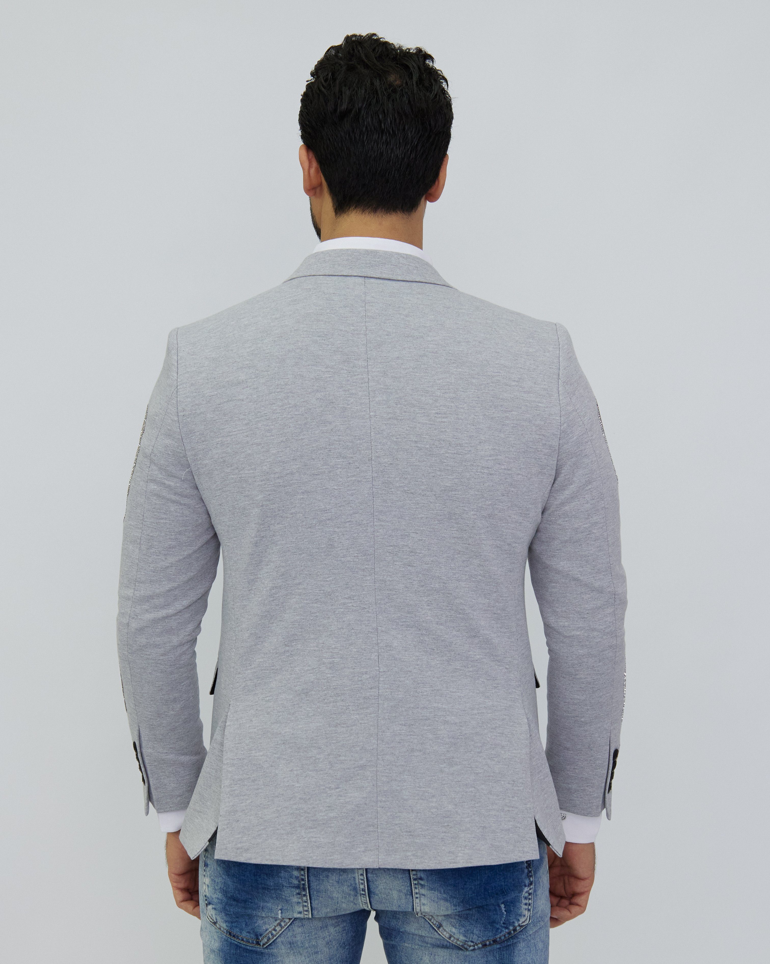 Denim Distriqt Sakko Elegantes Herren Strass Totenkopf Sakko im klassischen Design